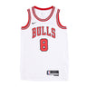 Nike Nba, Canotta Basket Uomo Nba Dri-fit Swingman Jersey Association Edition 22 No 8 Zach Lavine Chibul, White