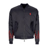 Vision Of Super, Giubbotto Bomber Uomo Embroidered Flames Bomber, Black/red