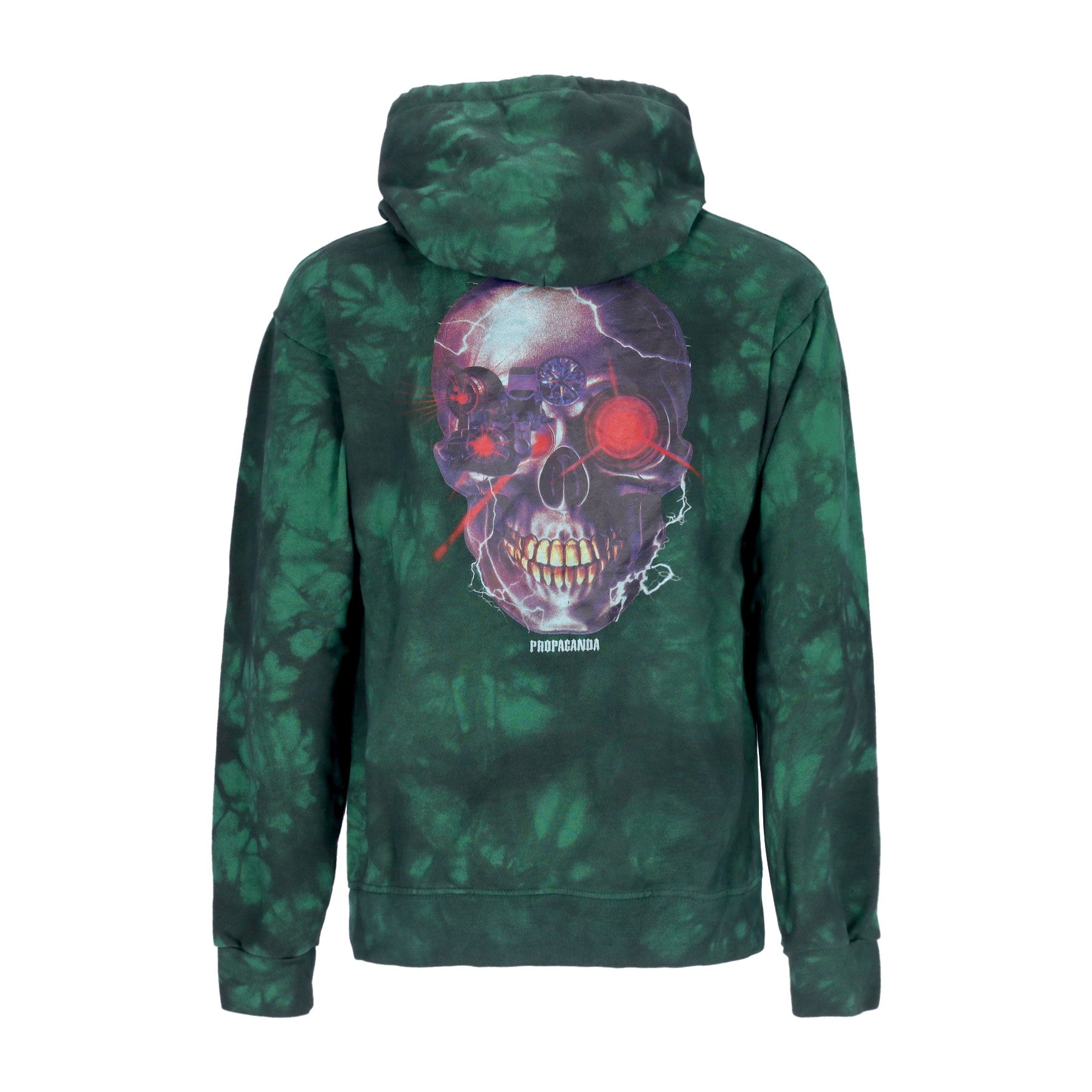 Propaganda, Felpa Leggera Cappuccio Uomo Terminator Hoodie, Tie Dye Green