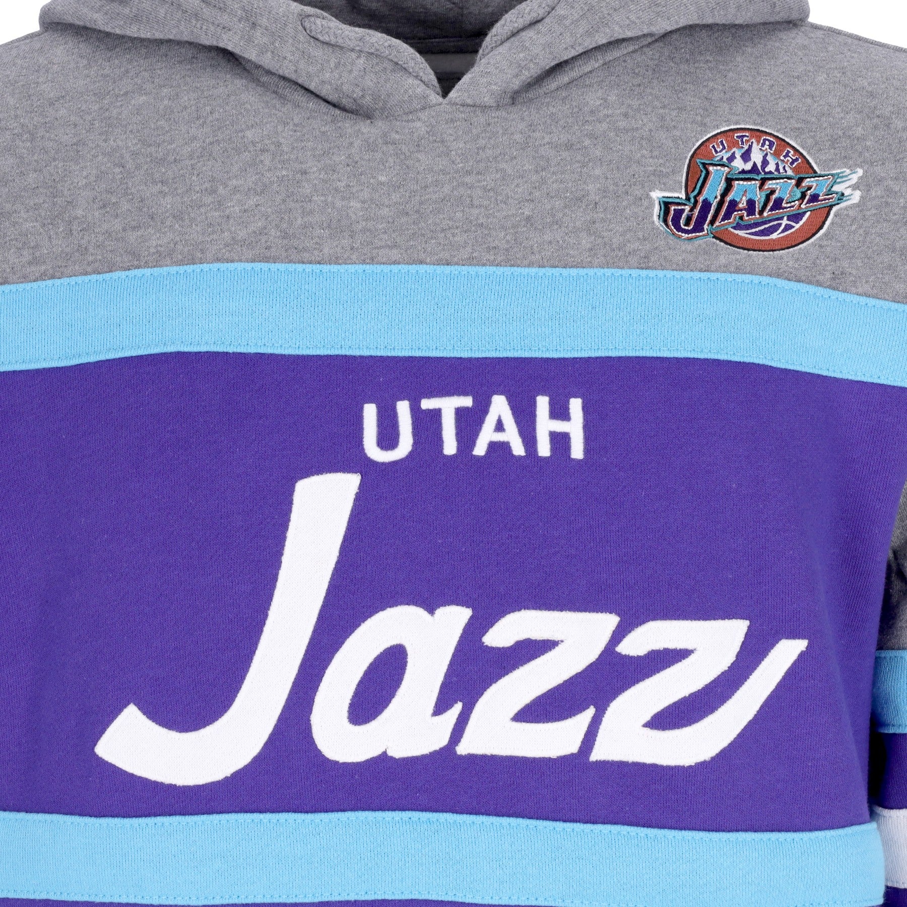 Mitchell & Ness, Felpa Cappuccio Uomo Nba Headcoach Hoodie Hardwood Classics Utajaz, 