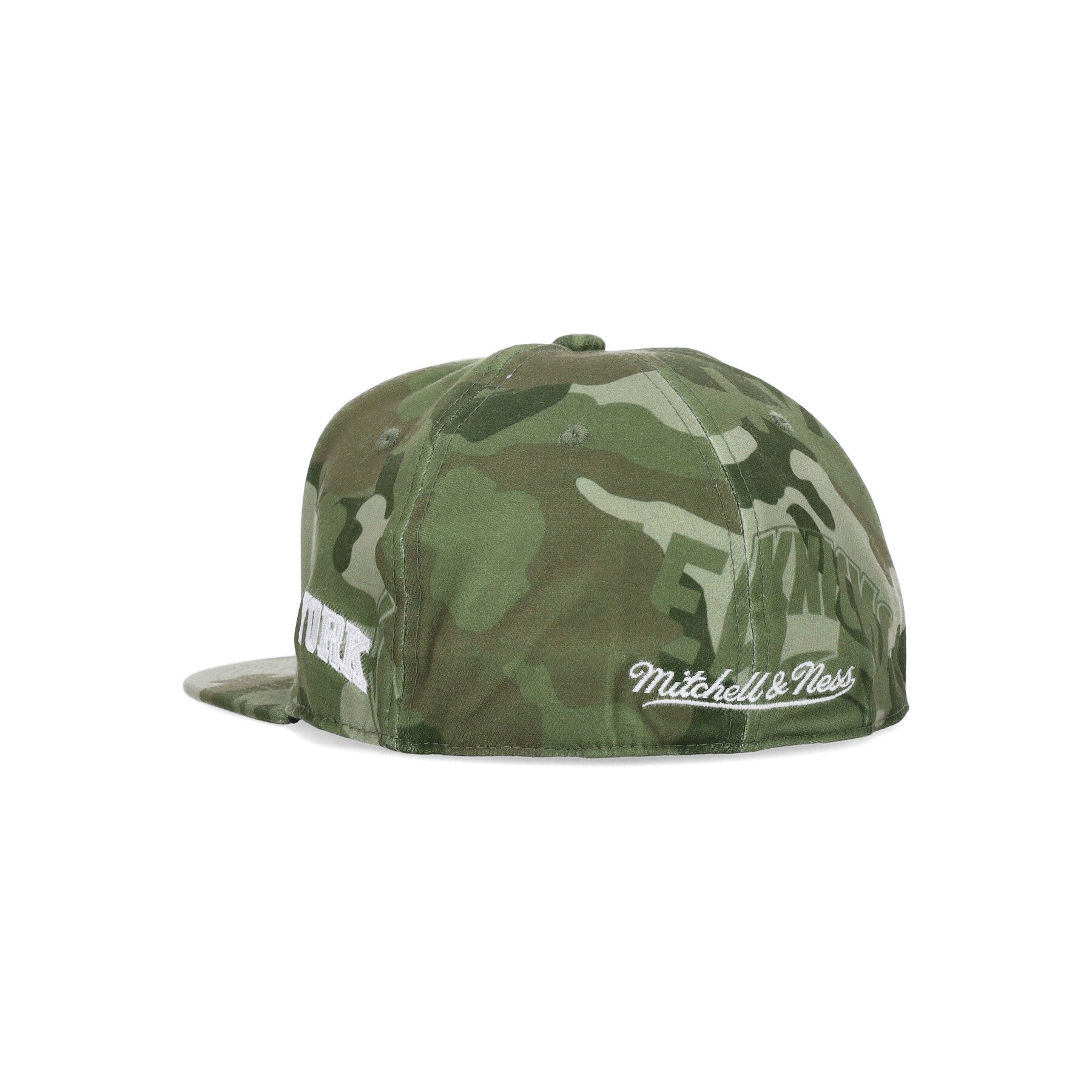 Mitchell & Ness, Cappellino Visiera Piatta Uomo Nba Tonal Camo Stretch Fitted Hardwood Classics Neykni, 