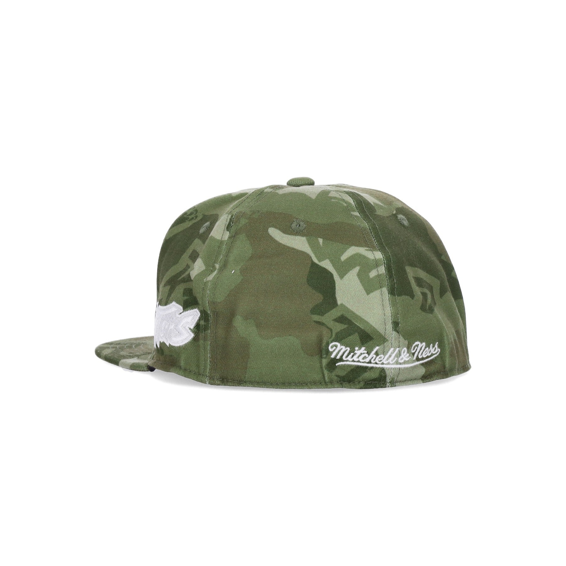 Mitchell & Ness, Cappellino Visiera Piatta Uomo Nba Tonal Camo Stretch Fitted Hardwood Classics Torrap, 