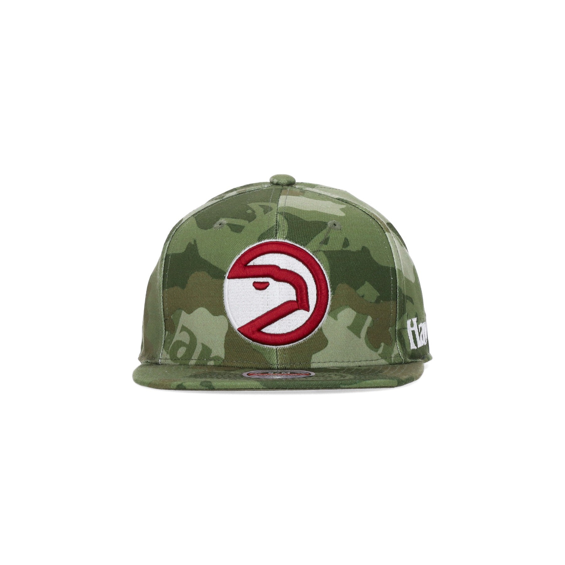 Mitchell & Ness, Cappellino Visiera Piatta Uomo Nba Tonal Camo Stretch Fitted Hardwood Classics Atlhaw, 