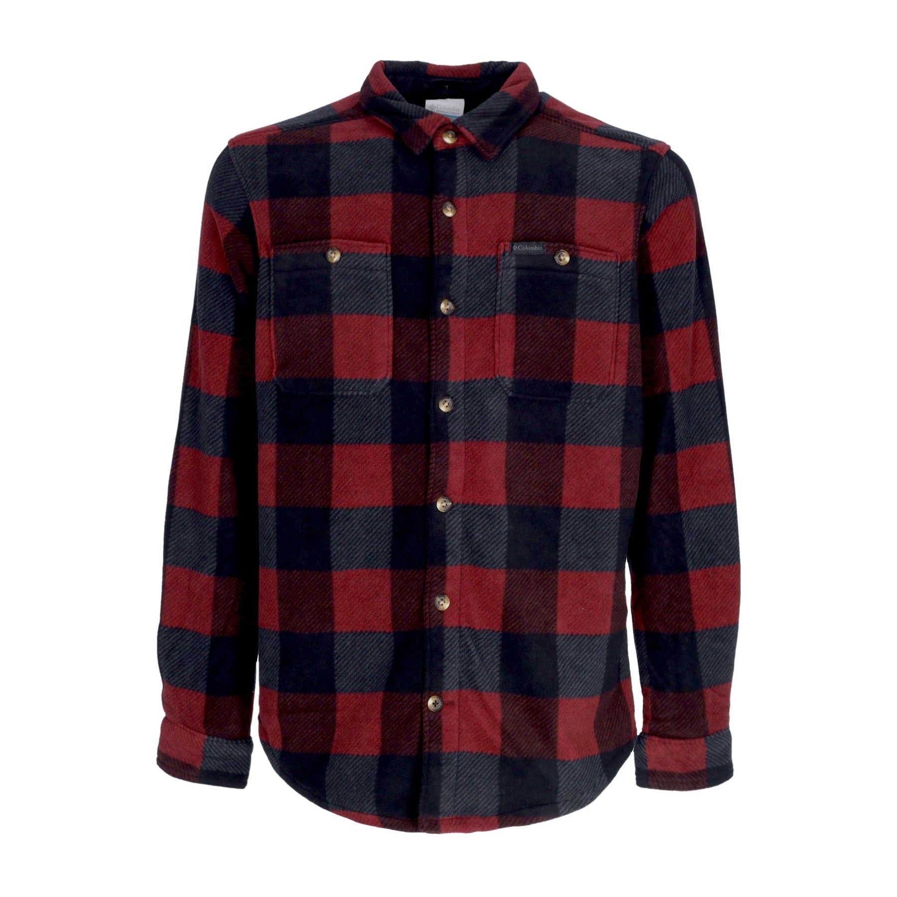Columbia, Camicia Manica Lunga Uomo Flare Gun Fleece Over Shirt, Elderberry Multi Check