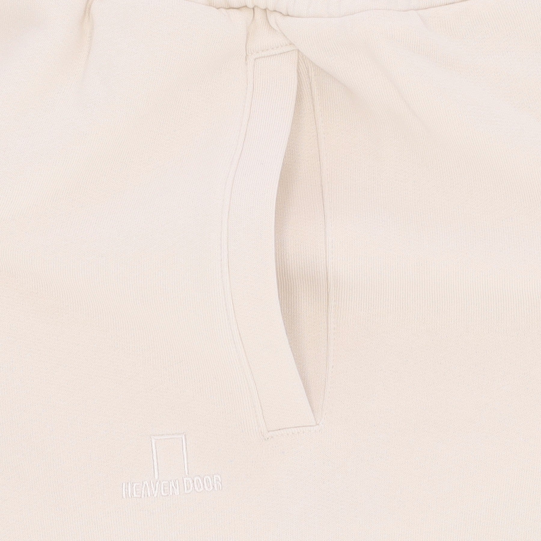 Men's Fleece Tracksuit Pants Embroidered Logo Pants Sand