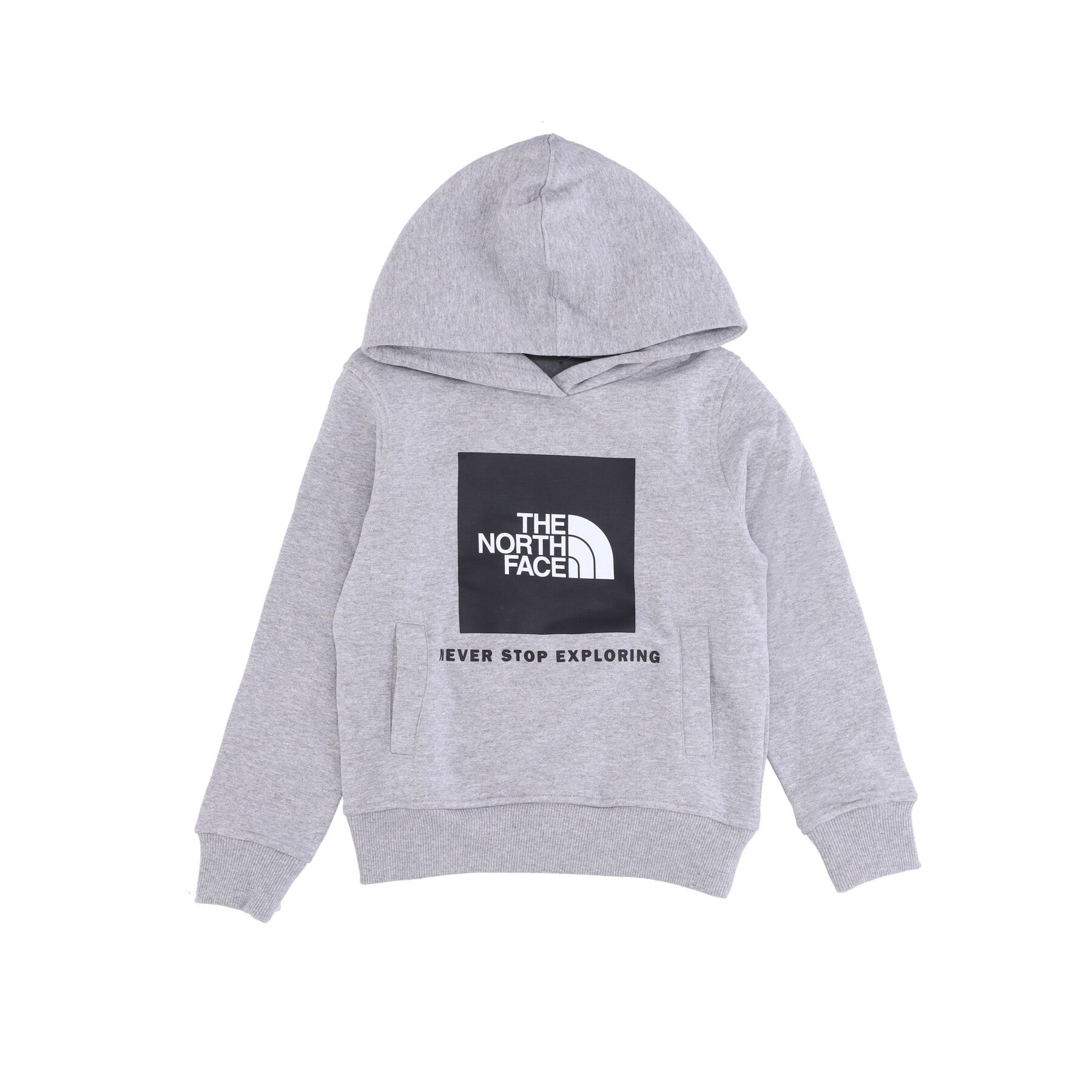 The North Face, Felpa Cappuccio Ragazzo Box Pullover Hoodie, Light Grey Heather