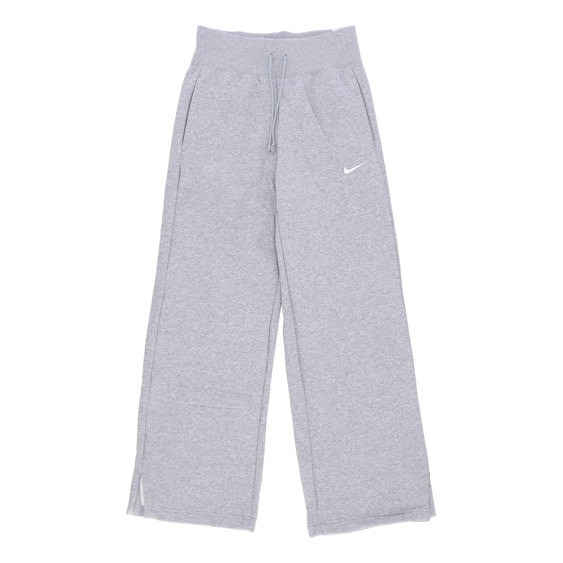 Nike, Pantalone Tuta Felpato Donna W Sportswear Phoenix Fleece Wide-leg Pant, Dk Grey Heather/sail