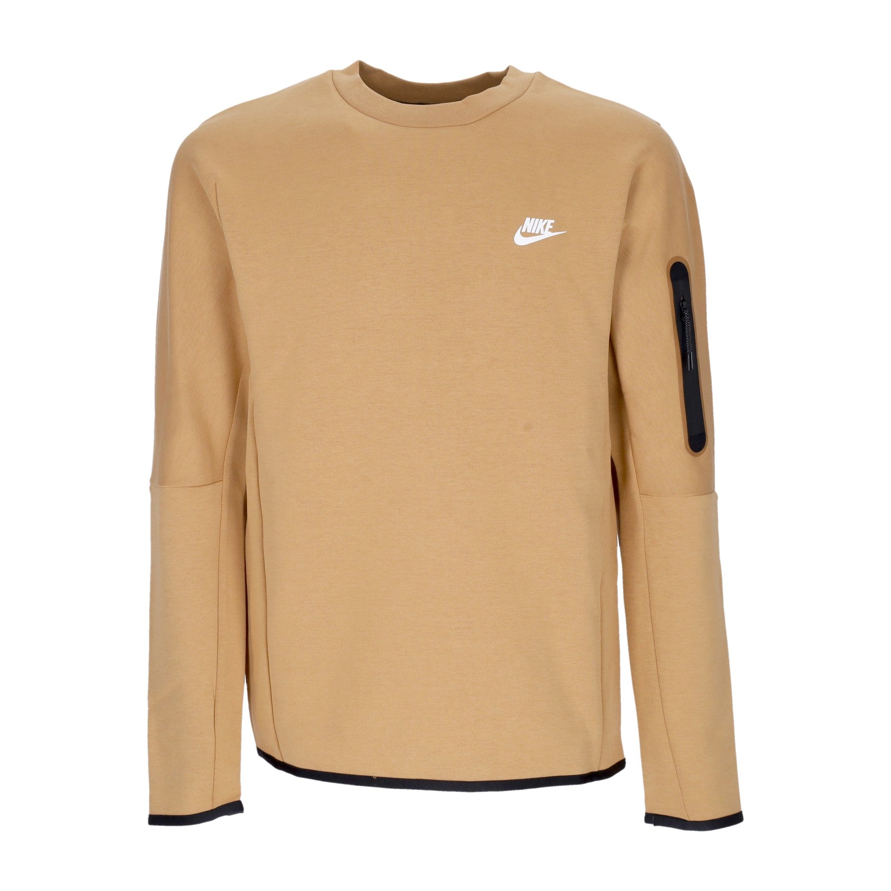 Nike, Felpa Leggera Girocollo Uomo Sportswear Tech Fleece, Elemental Gold/sail