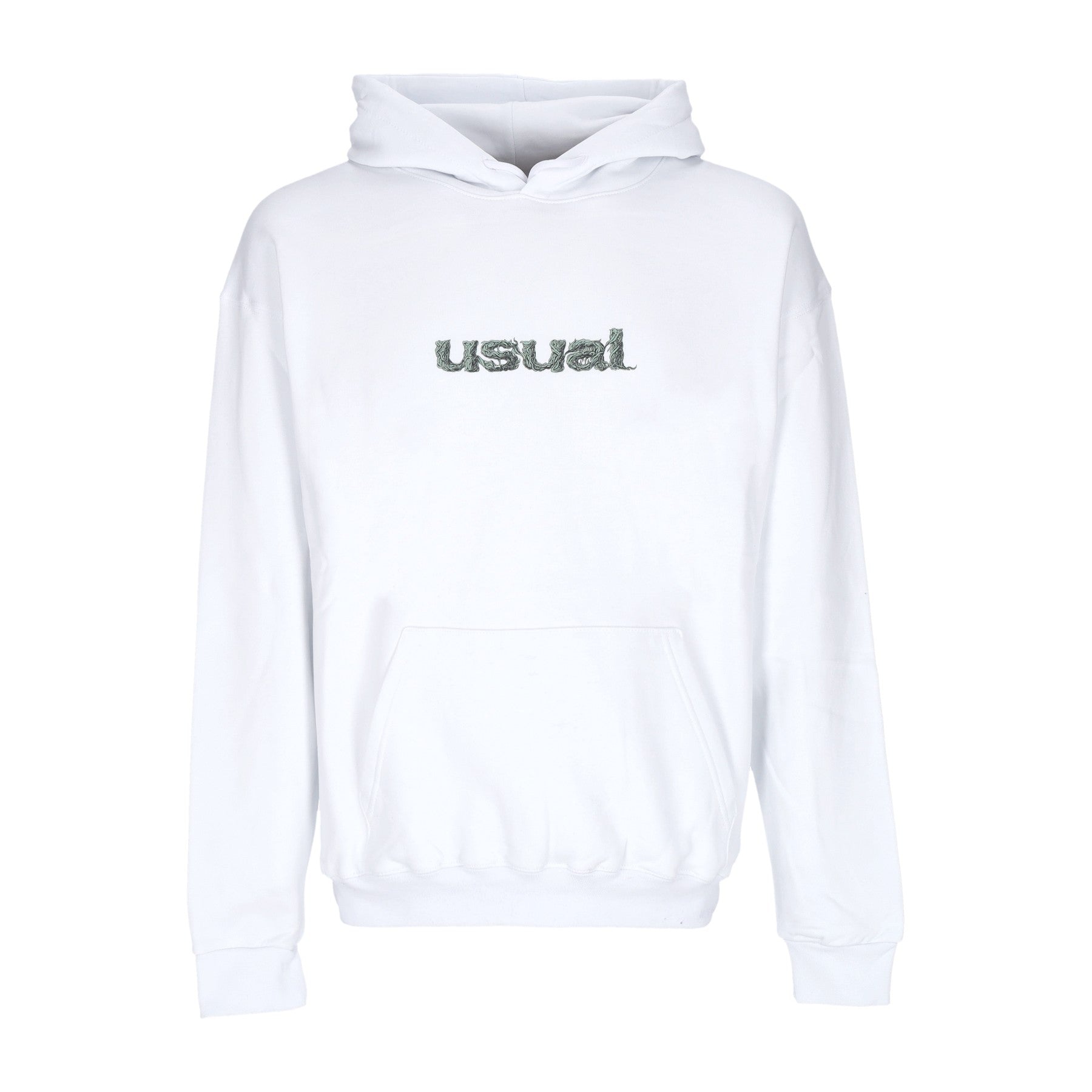 Usual, Felpa Cappuccio Uomo Dionea Hoodie, White