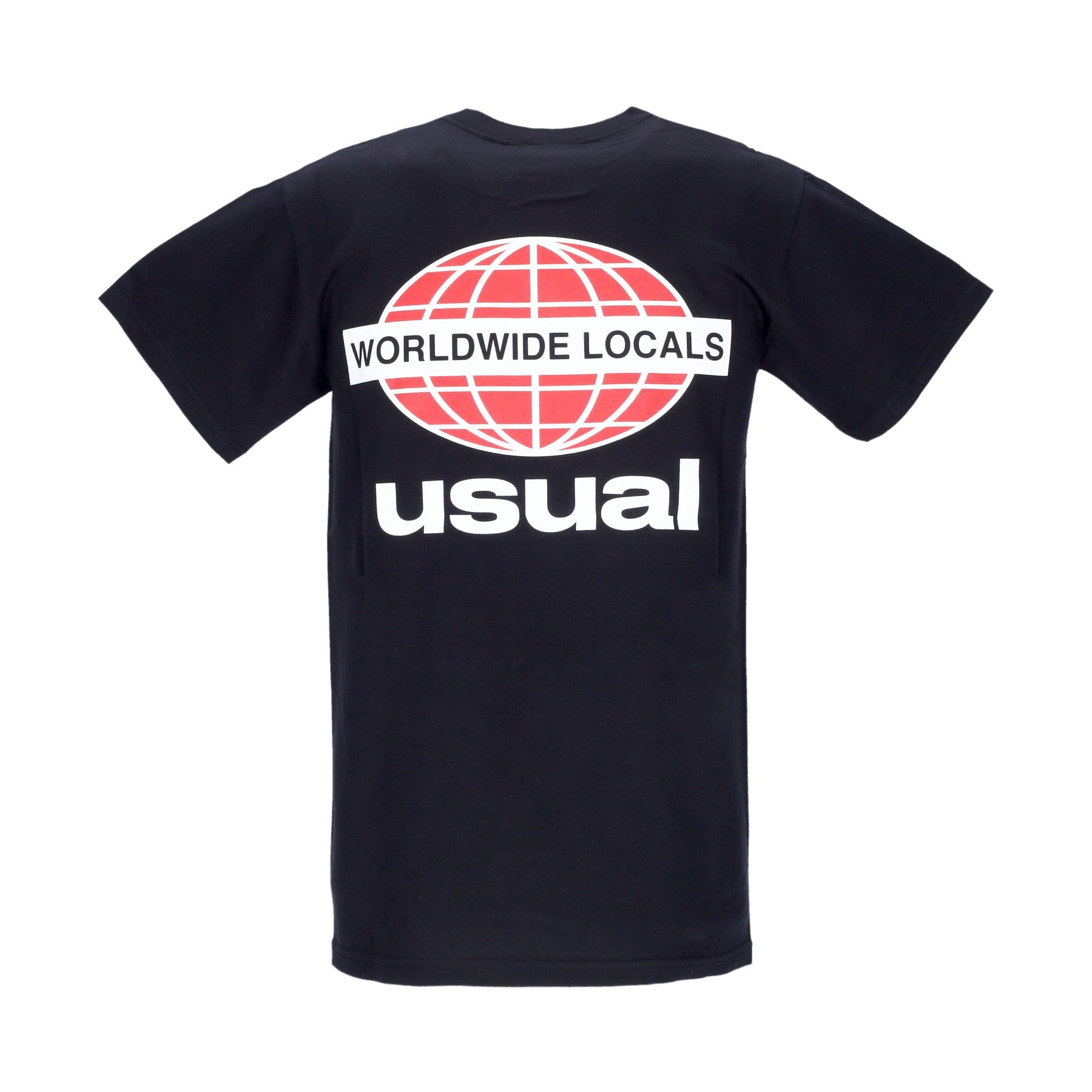 Usual, Maglietta Uomo Worldwide Locals Tee, Black