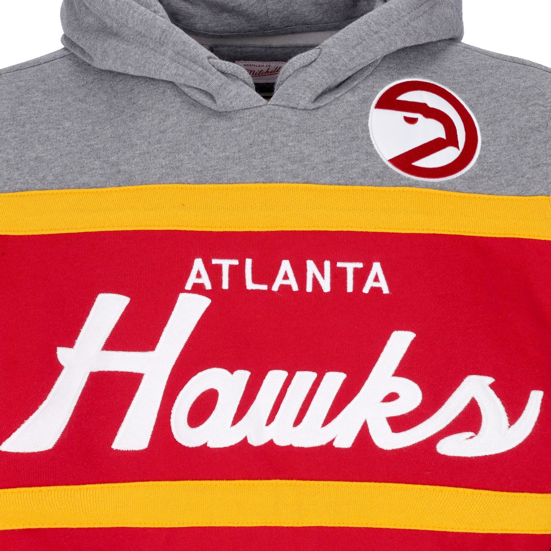 Mitchell & Ness, Felpa Cappuccio Uomo Nba Headcoach Hoodie Atlhaw, 