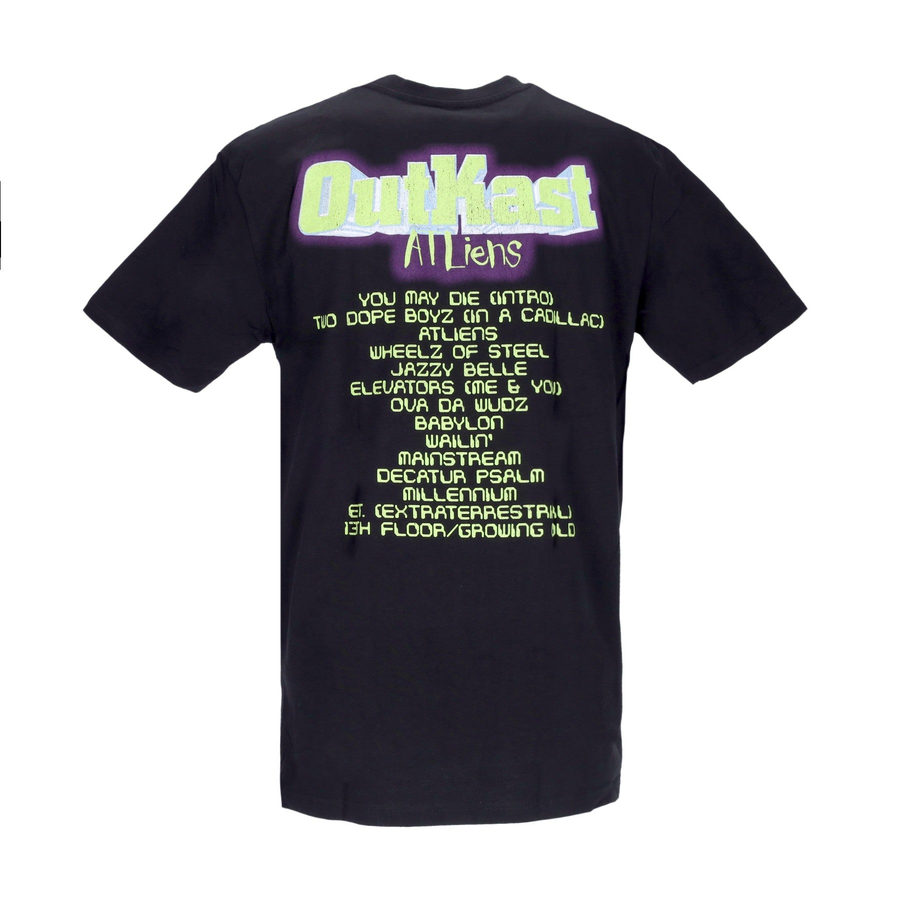 Outkast Atliens couvre le t-shirt t-shirt oversize noir noir