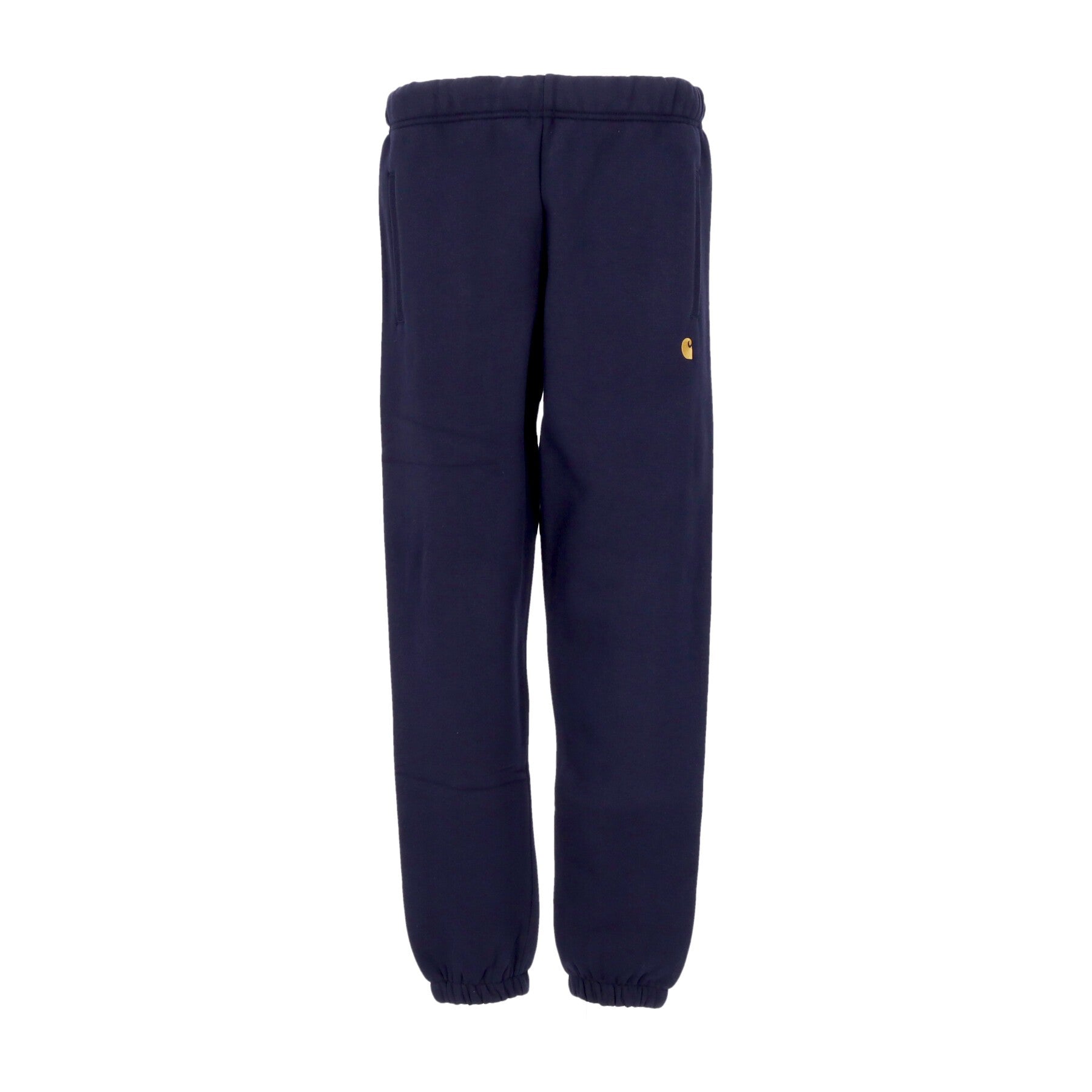 Carhartt Wip, Pantalone Tuta Felpato Uomo Chase Sweat Pant, Dark Navy/gold