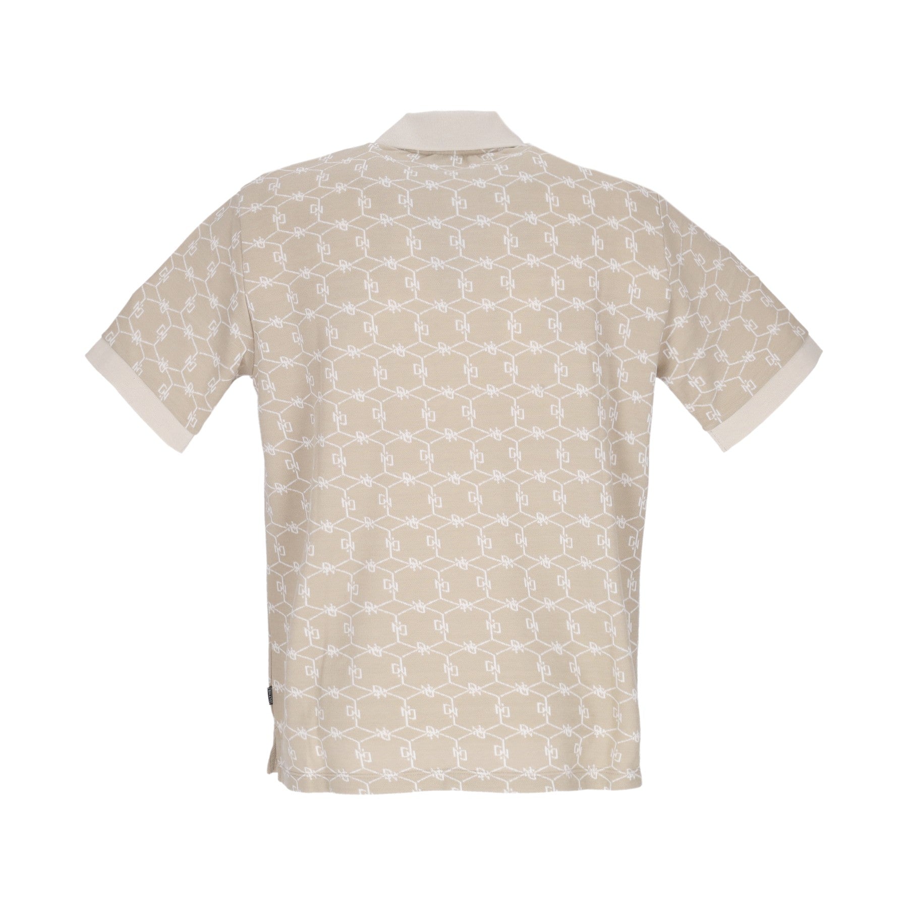 Pole de manga corta Hombre Monograma jacquard de gran tamaño blanco