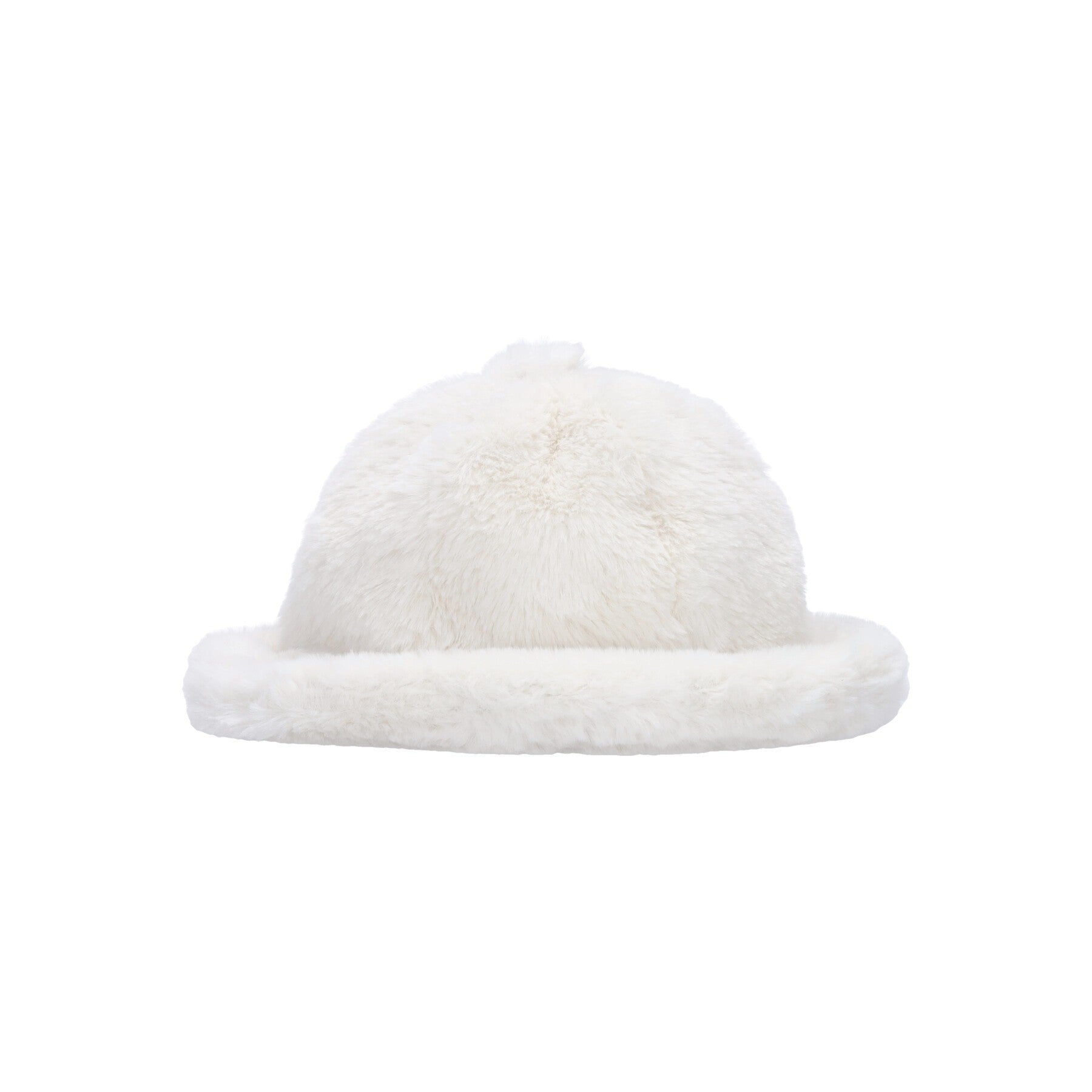 Men's Faux Fur Casual Cream Bucket Hat