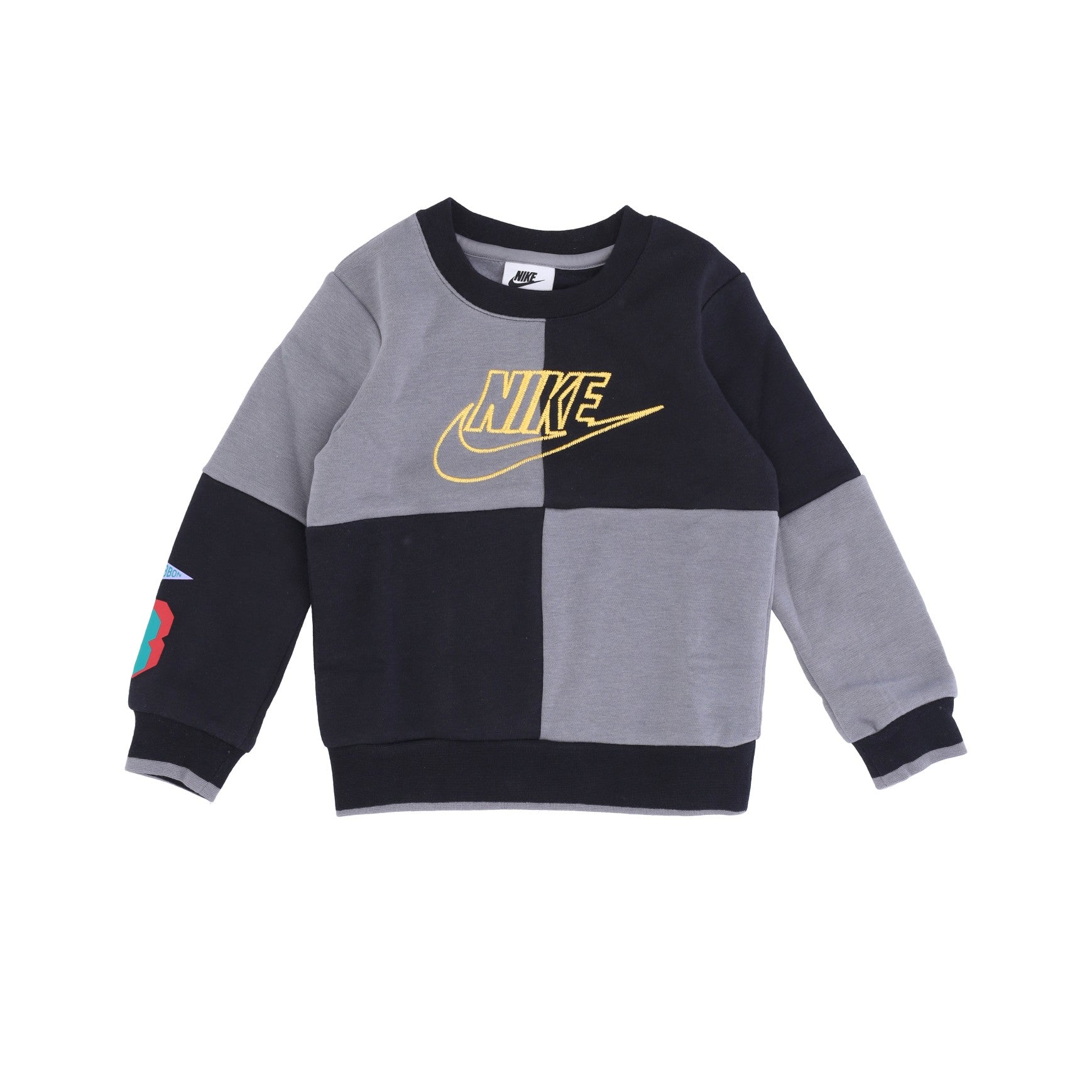 Nike, Felpa Girocollo Bambino Amplify Fleece Crewneck, Black