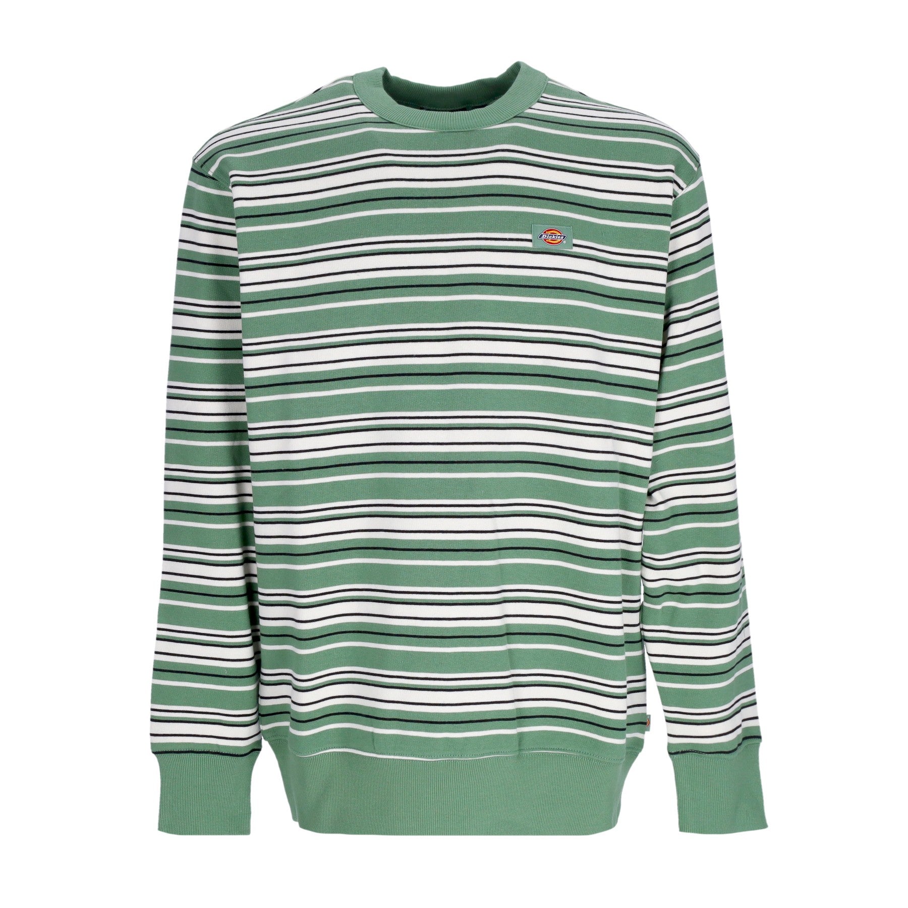 Dickies, Felpa Girocollo Uomo Westover Stripes Sweatshirt, Dark Ivy