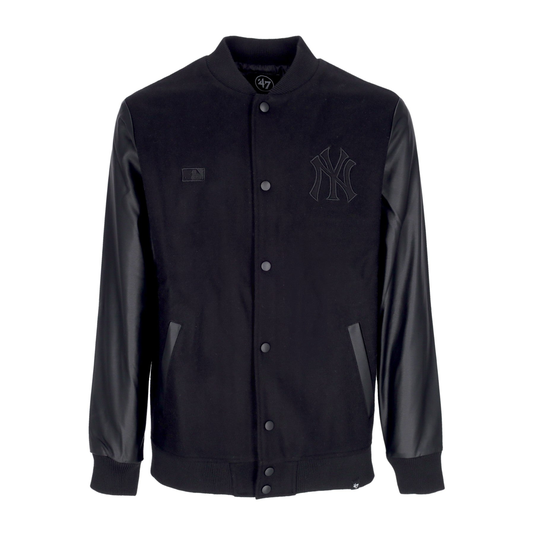 47 Brand, Giubbotto College Uomo Mlb Hoxton Jacket Neyyan, Jet Black