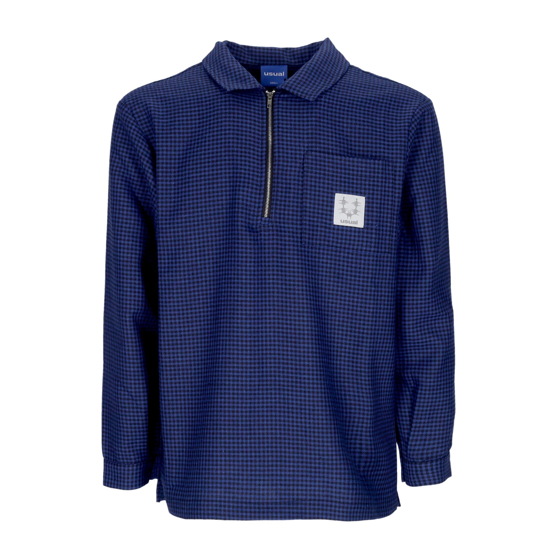 Usual, Camicia Manica Lunga Uomo Signature Shirt, Blue/black