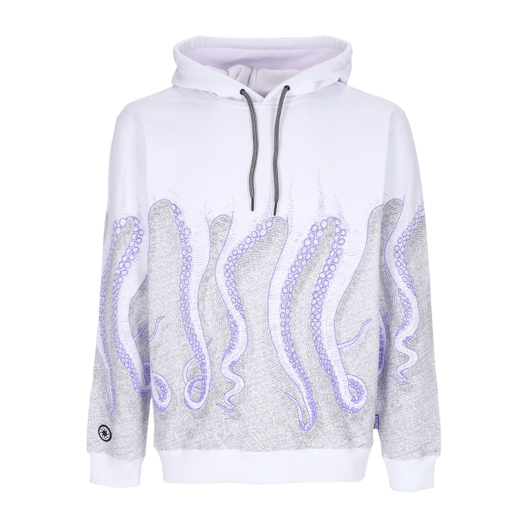 Octopus, Felpa Cappuccio Uomo Milan Hoodie, White
