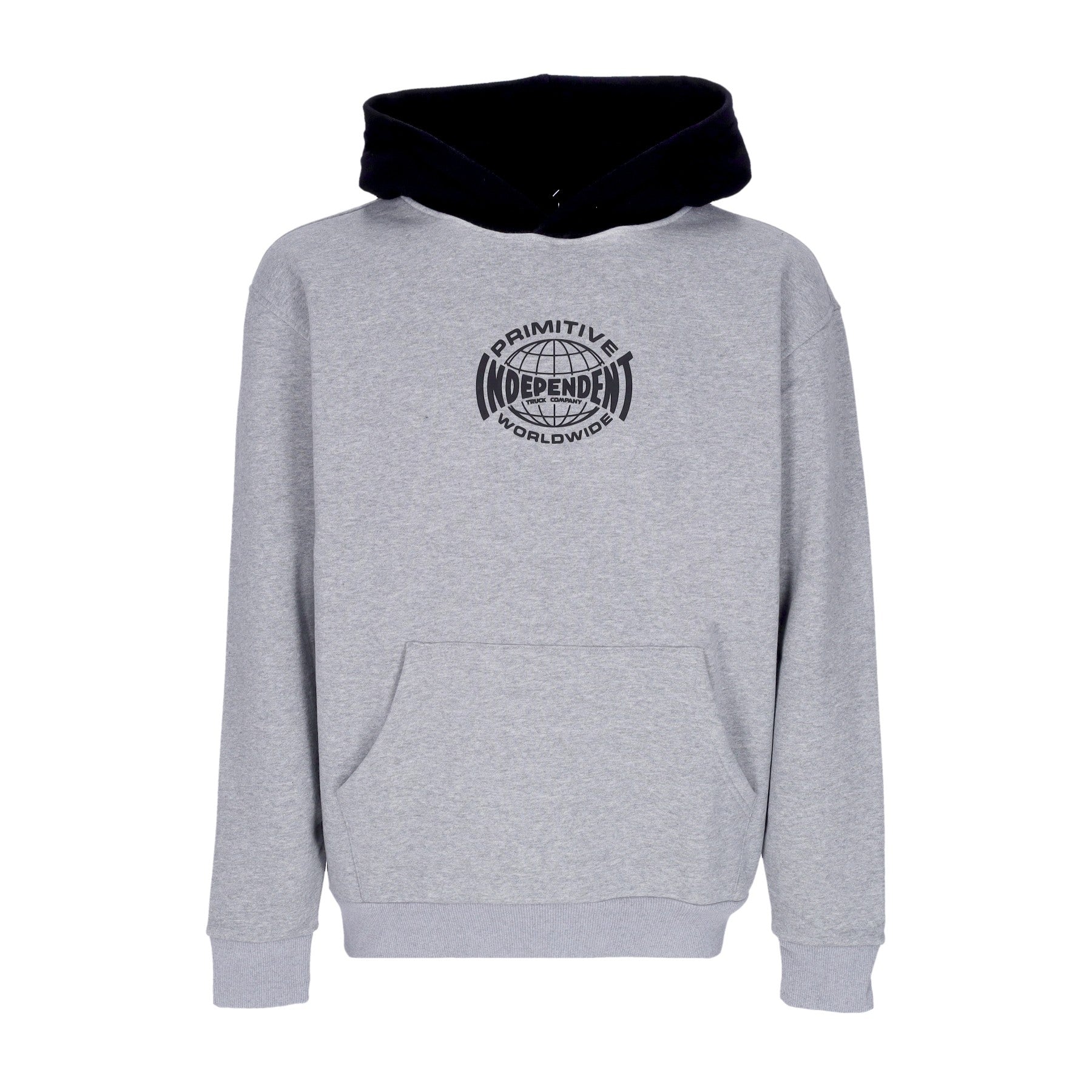 Primitive, Felpa Cappuccio Uomo Global Two Tone Hood X Independent, 