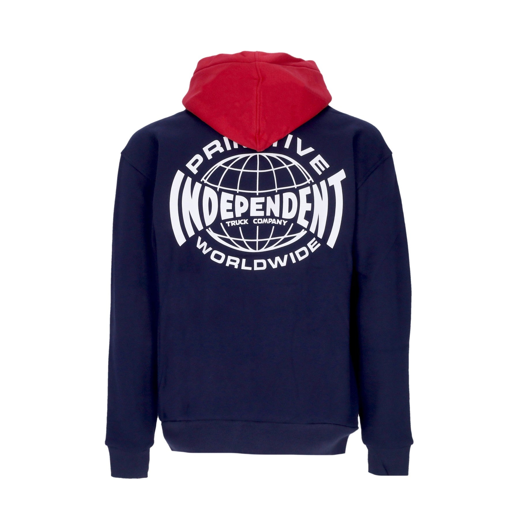 Primitive, Felpa Cappuccio Uomo Global Two Tone Hood X Independent, Navy