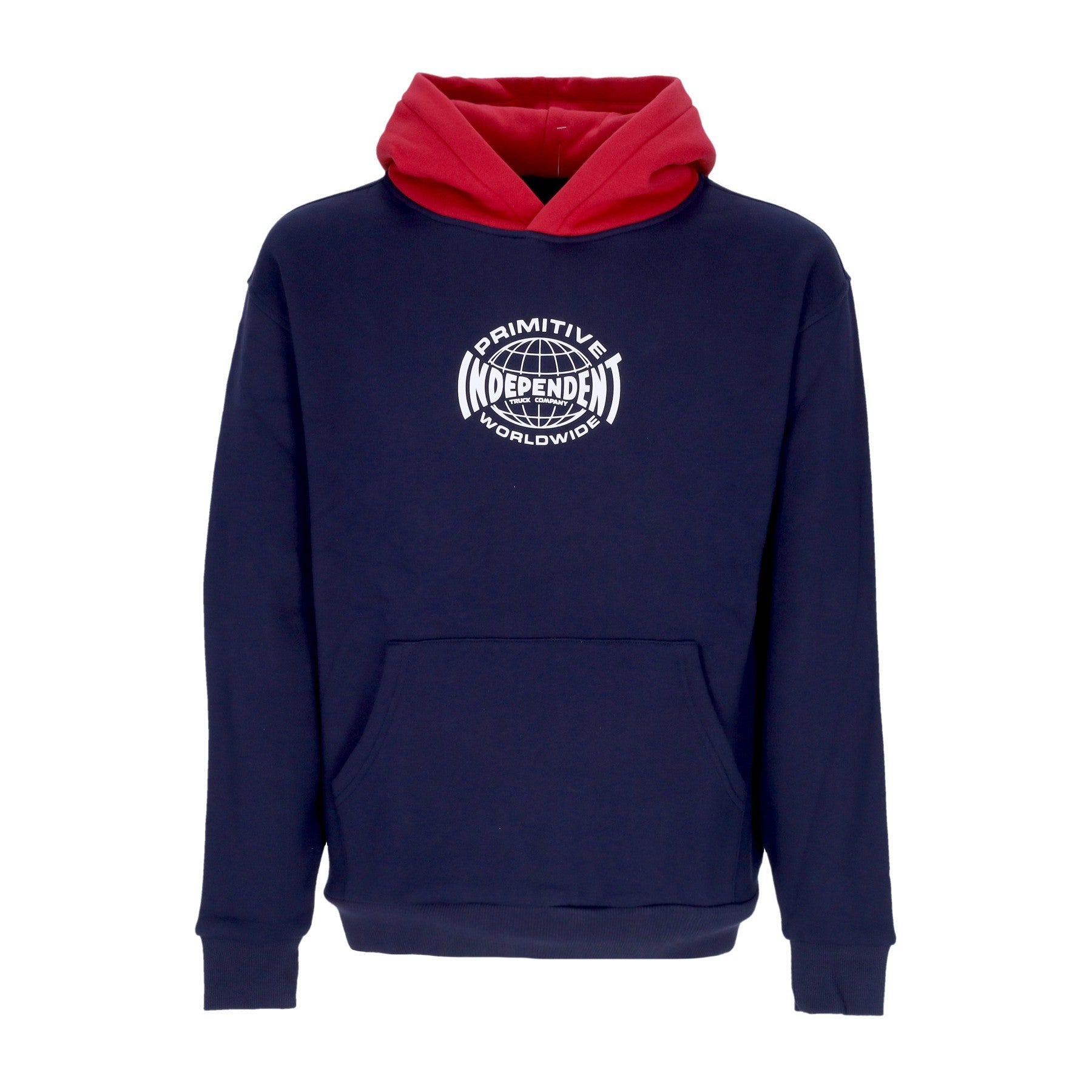 Primitive, Felpa Cappuccio Uomo Global Two Tone Hood X Independent, 