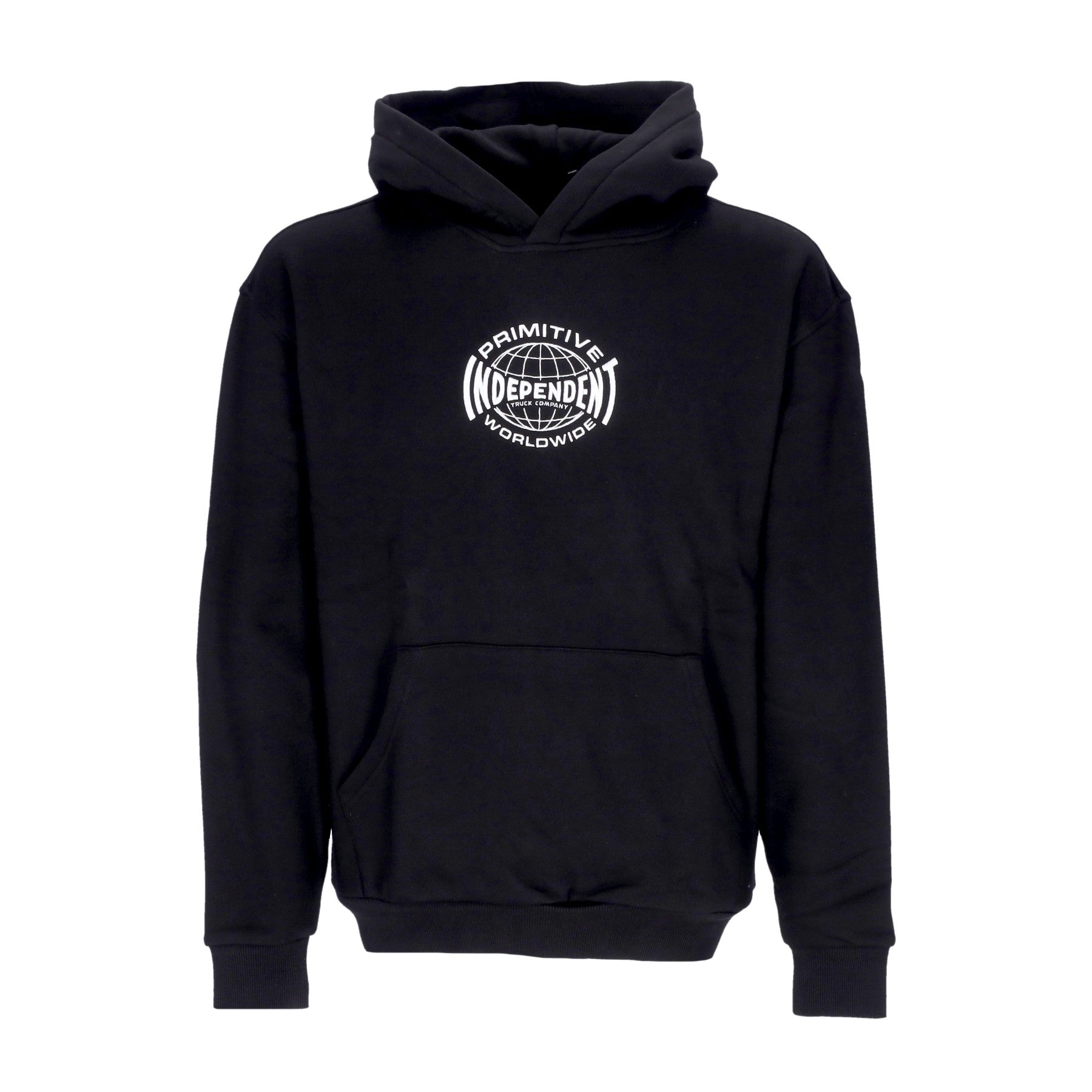 Primitive, Felpa Cappuccio Uomo Global Hood X Independent, 