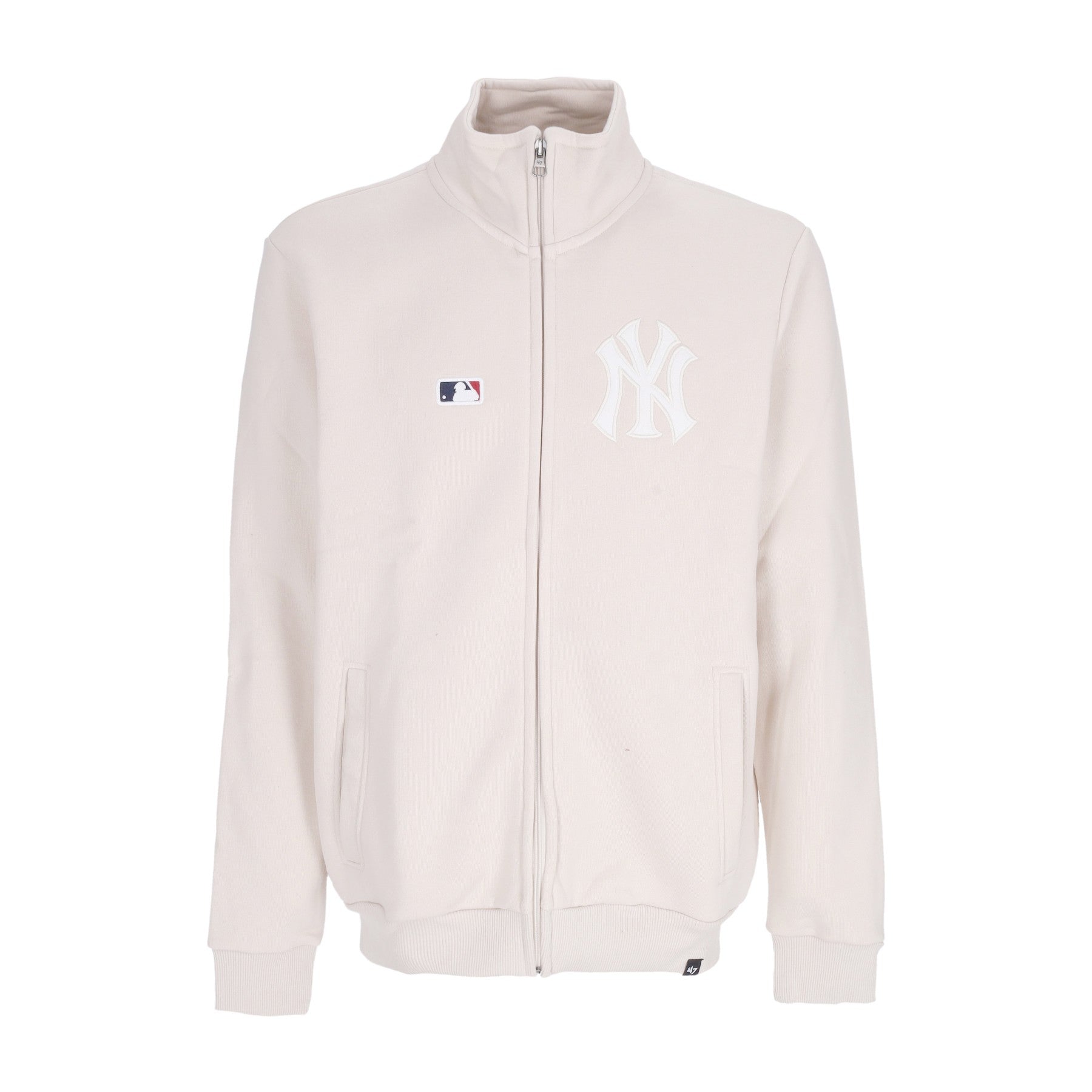 47 Brand, Felpa Collo Alto Uomo Mlb Emb Islington Track Jacket Neyyan, Bone