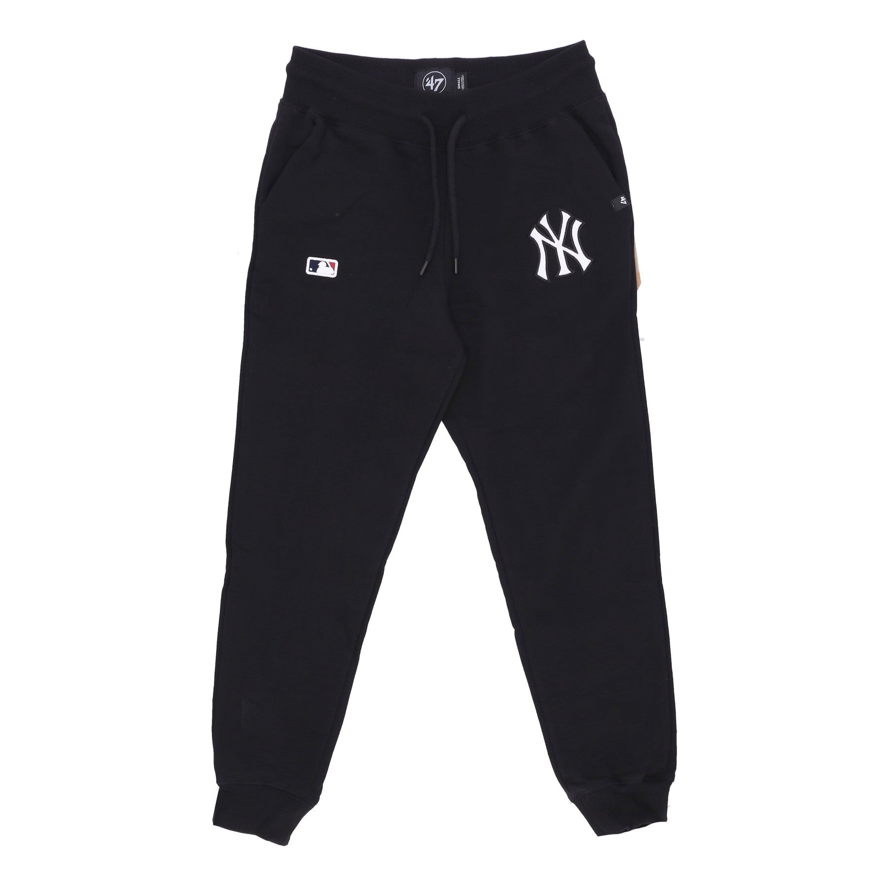 47 Brand, Pantalone Tuta Felpato Uomo Mlb Emb Burnside Track Pant Neyyan, Jet Black