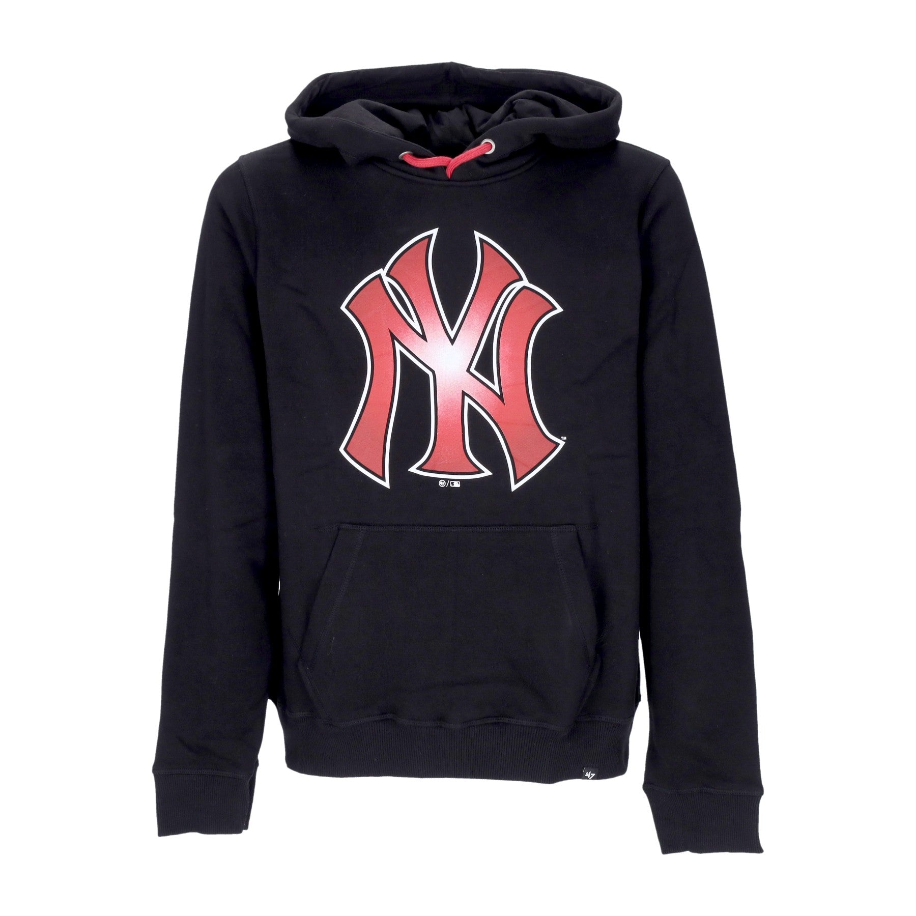 47 Brand, Felpa Cappuccio Uomo Mlb Imprint Burnside Hood Neyyan, Jet Black