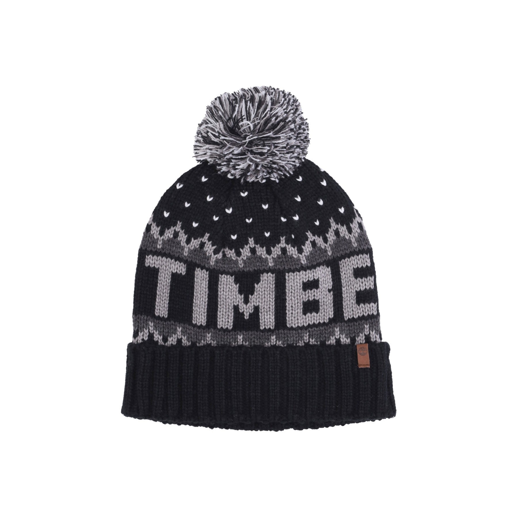 Timberland, Cappello Pom Pom Uomo Knit In Cuffed Beanie, Black