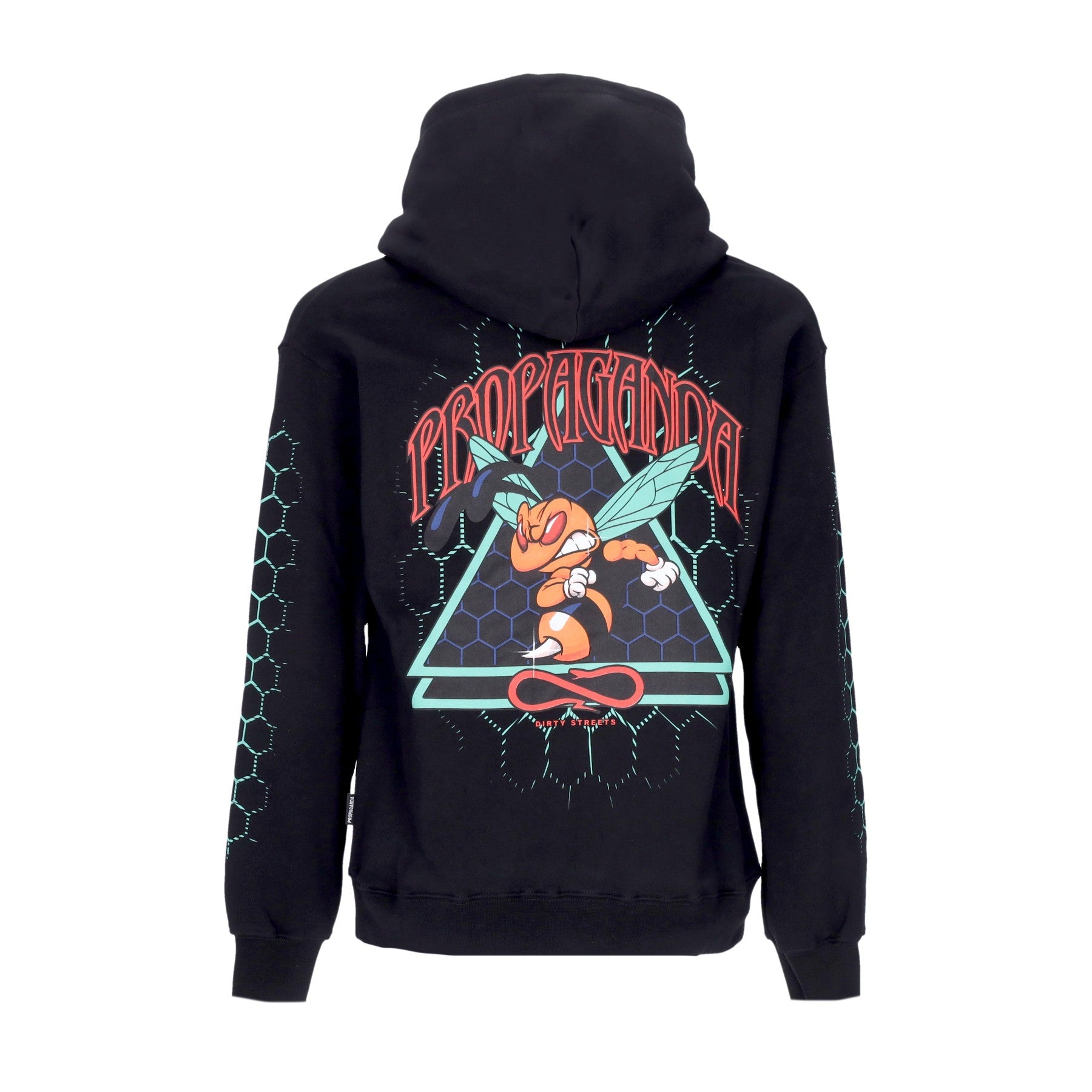 Propaganda, Felpa Cappuccio Uomo Triangle Sting Hoodie, Black