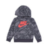 Nike, Felpa Cappuccio Bambino Club Camo Fleece Po Hoodie, Smoke Grey
