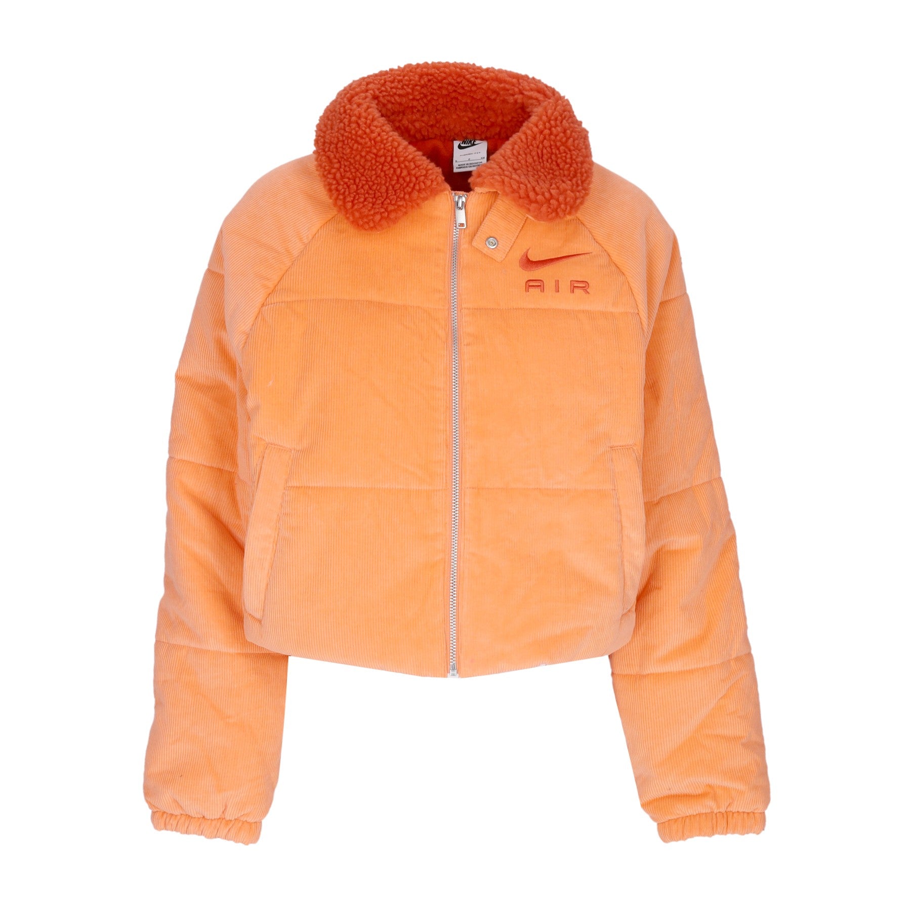 Nike, Giubbotto Corto Donna Sportswear Air Therma-fit Corduroy Winter Jacket, Orange Trance/mantra Orange