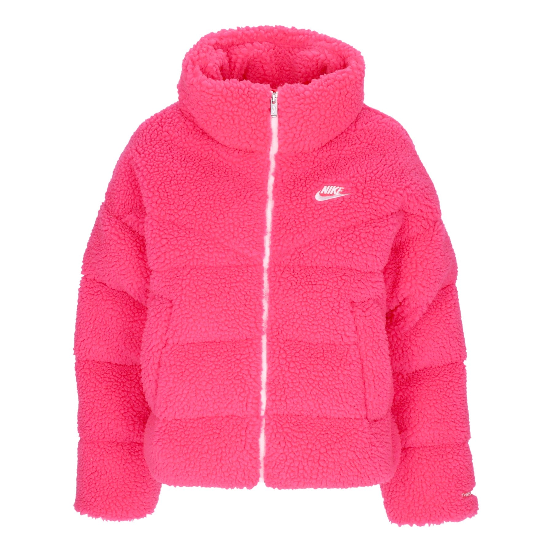 Nike, Orsetto Donna Nike Sportswear Therma-fit Synthetic Fill High-pile Jacket, Hyper Pink/white/white