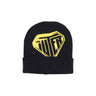 Iuter, Cappello Uomo Stencil Beanie, Black/yellow