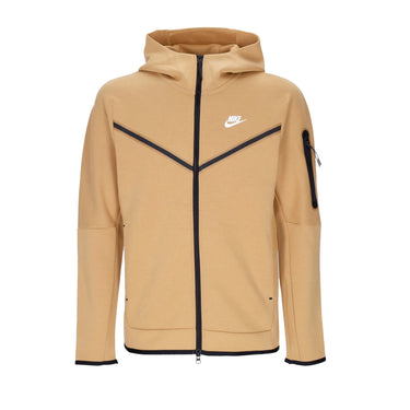 Nike, Felpa Leggera Cappuccio Zip Uomo Sportswear Tech Fleece Hoodie, Elemental Gold/sail