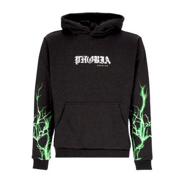 Phobia, Felpa Leggera Cappuccio Uomo Lightning Hoodie, Black/green