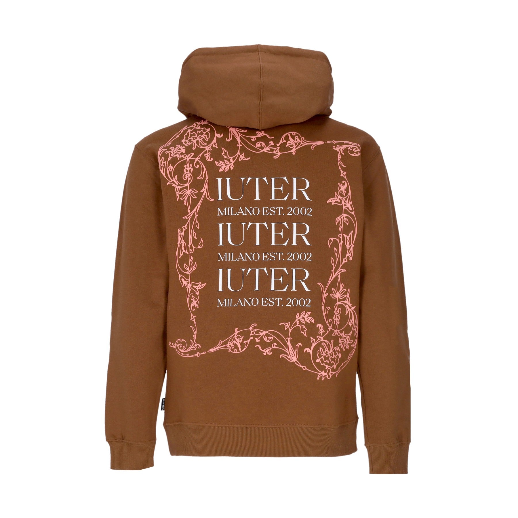 Iuter, Felpa Cappuccio Uomo Type Hoodie, Brown