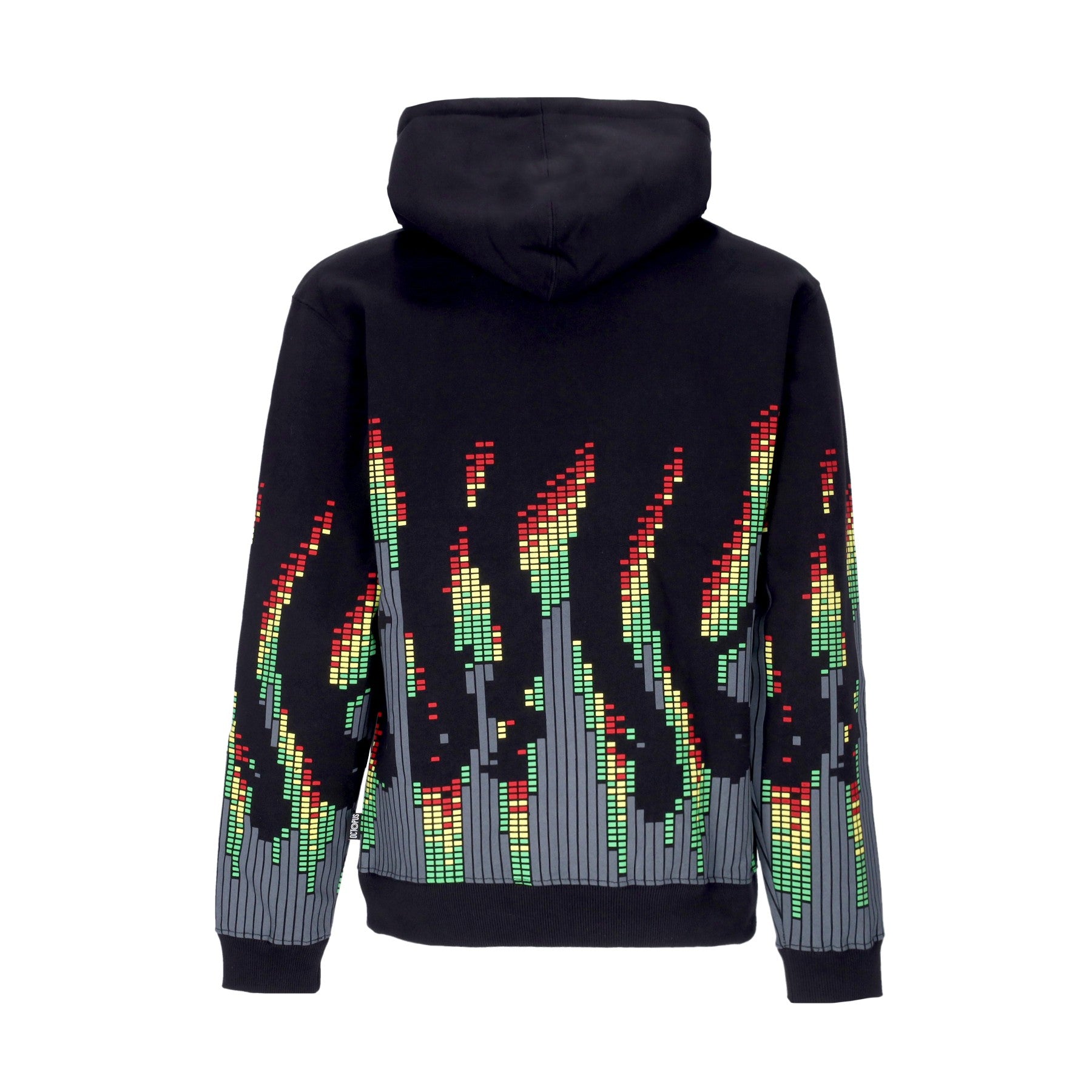 Octopus, Felpa Cappuccio Uomo Sound Wave Hoodie, 
