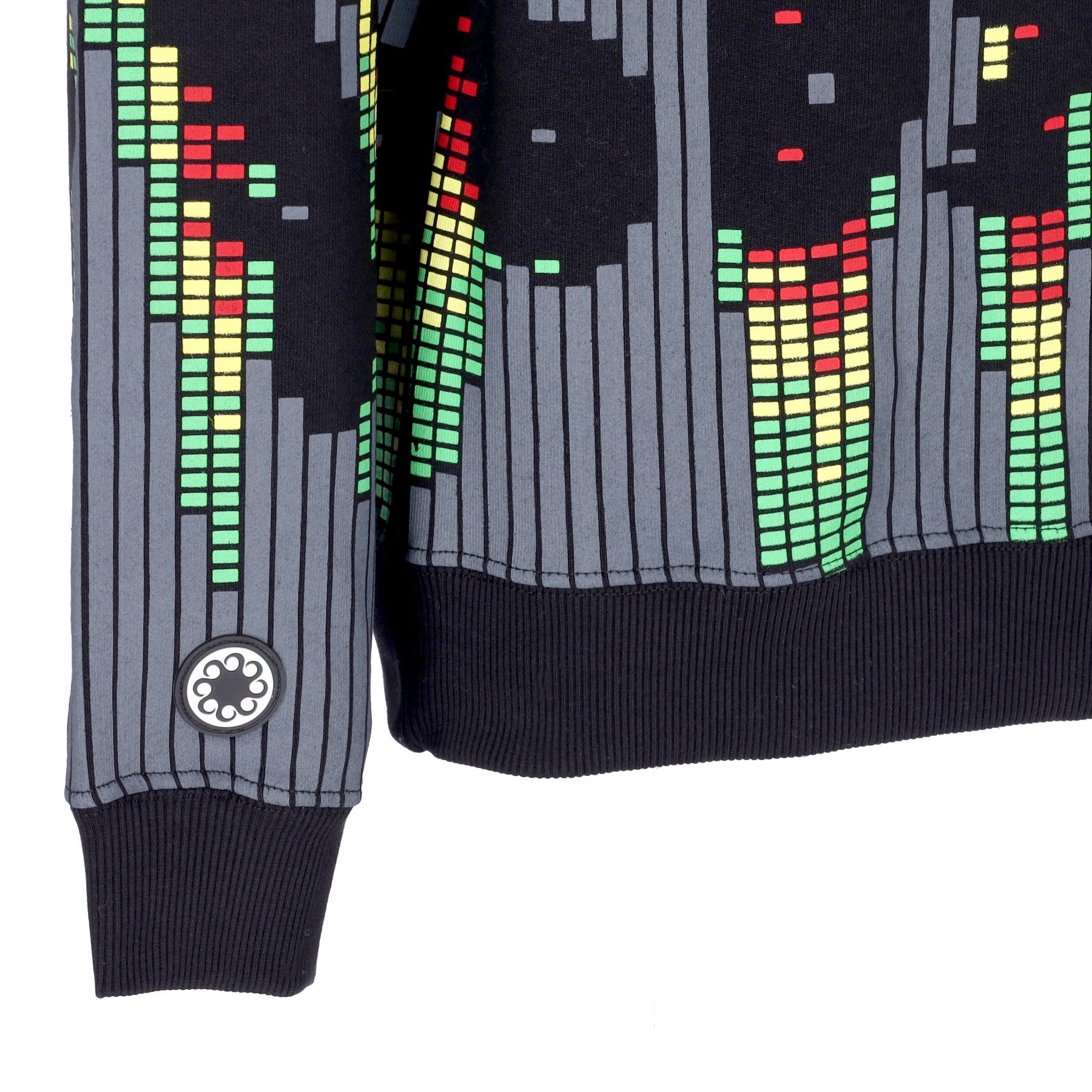 Octopus, Felpa Cappuccio Uomo Sound Wave Hoodie, 