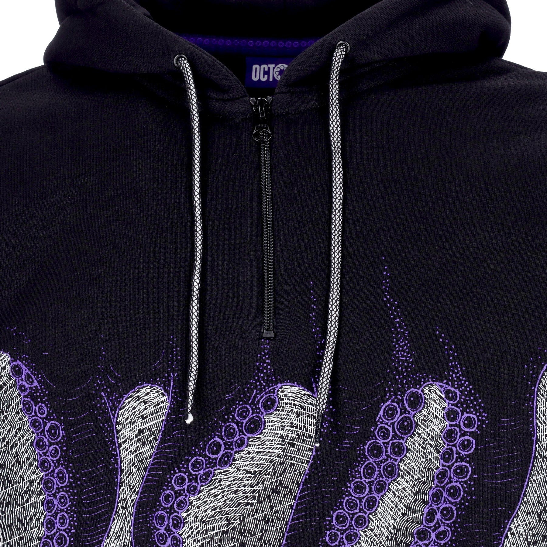 Octopus, Felpa Cappuccio Uomo Everywhere Zipper Hoodie, 