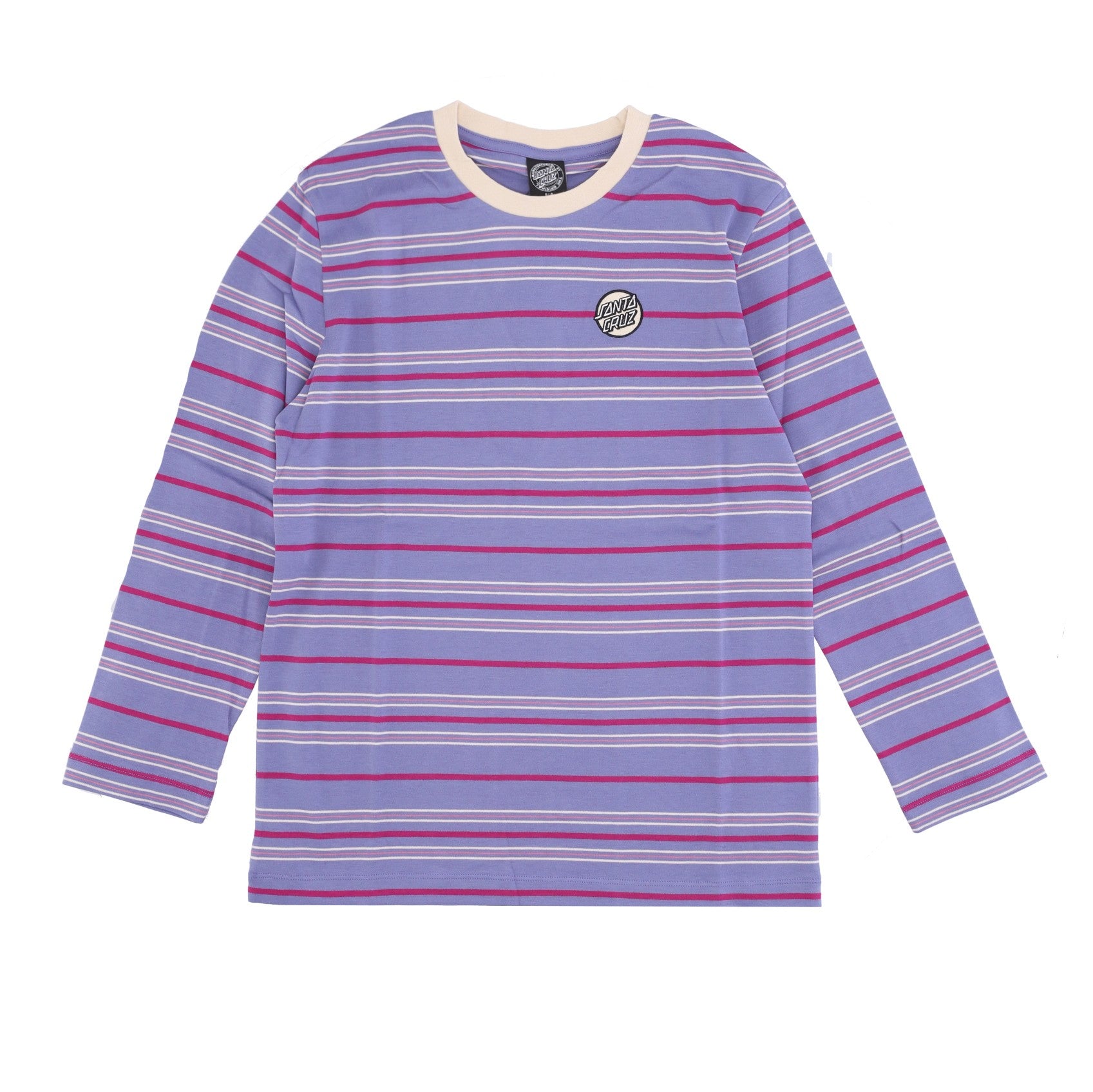 Santa Cruz, Maglietta Manica Lunga Donna Other Dot Chest L/s Tee, Violet Stripe