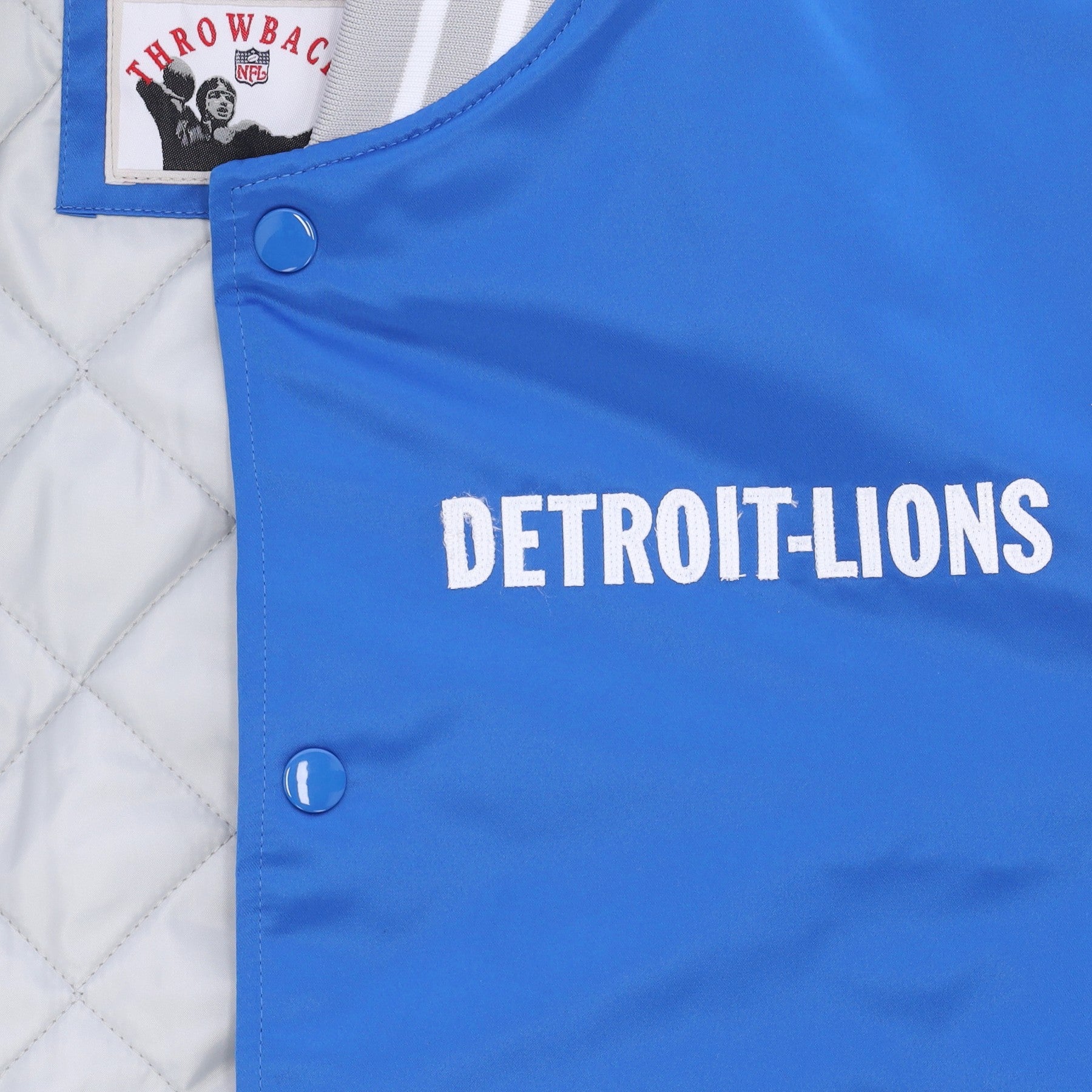 Mitchell & Ness, Giubbotto Bomber Uomo Nfl Heavyweight Satin Jacket Detlio, 