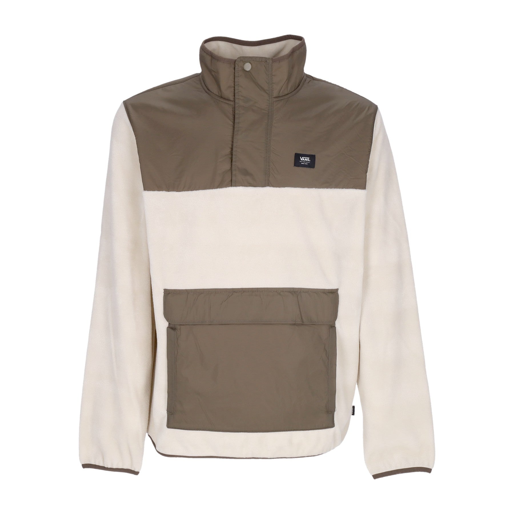 Vans, Giubbotto Pile Infilabile Uomo Mammoth Pullover, Oatmeal/canteen