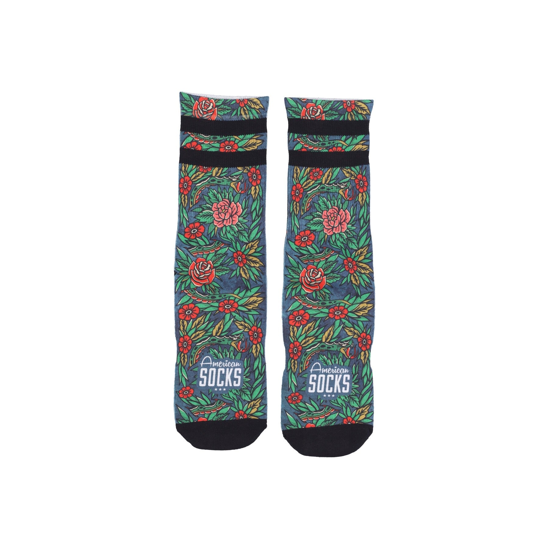 American Socks, Calza Media Uomo Signature Mamba, Green/multi