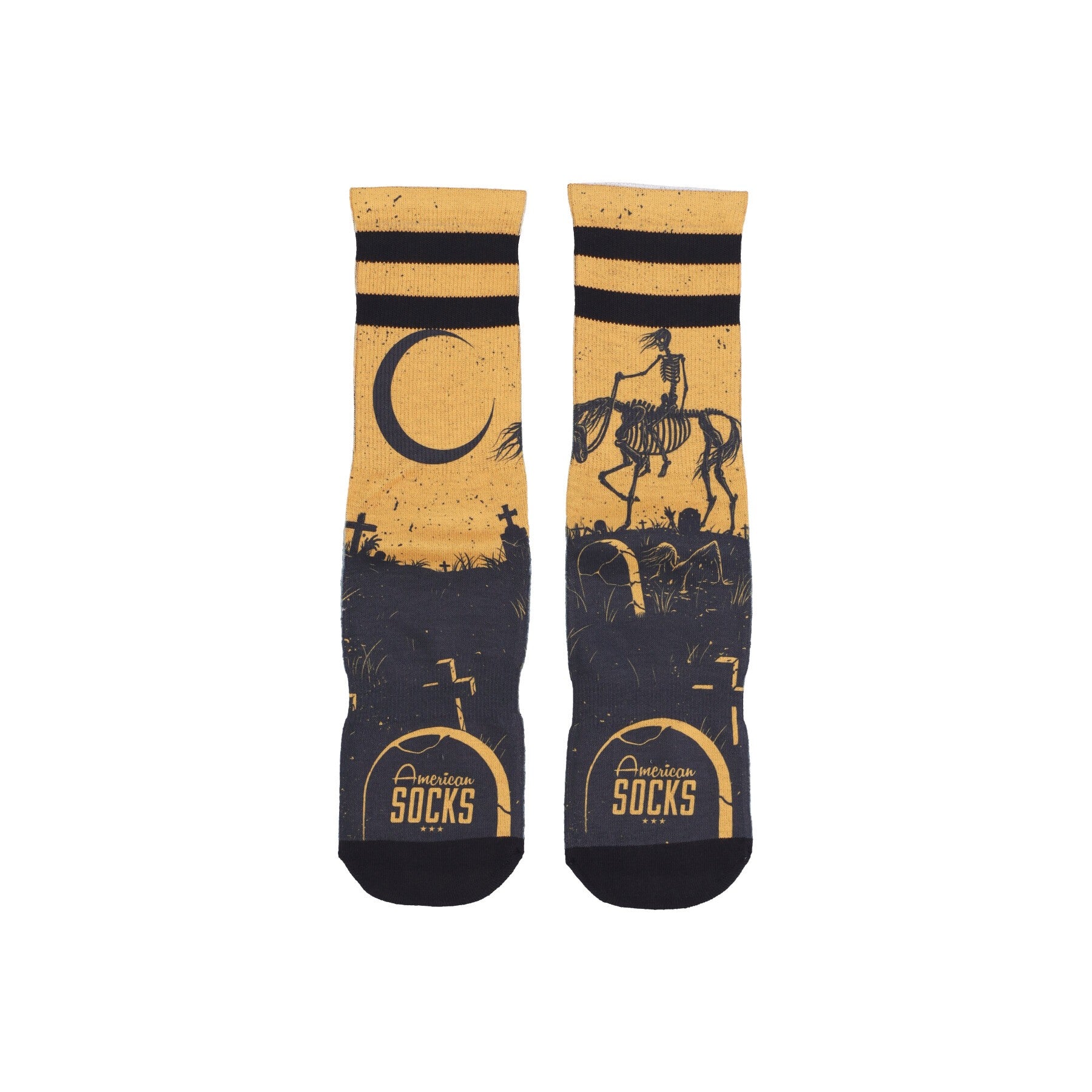 American Socks, Calza Media Uomo Signature Walker, Gold/black