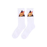 Santa Cruz, Calza Media Uomo Flamed Not A Dot Sock, White