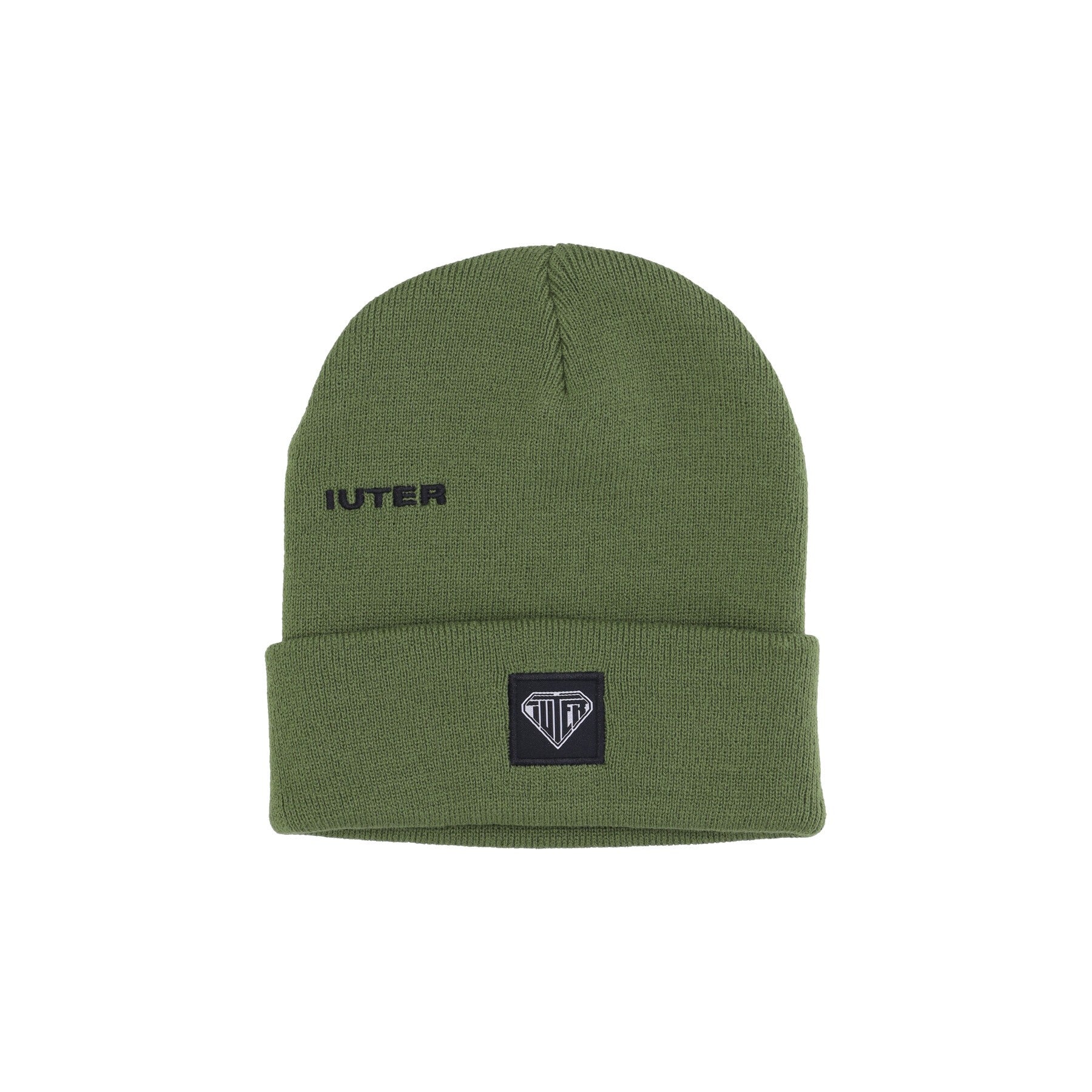 Iuter, Cappello Uomo Logo Beanie, Army